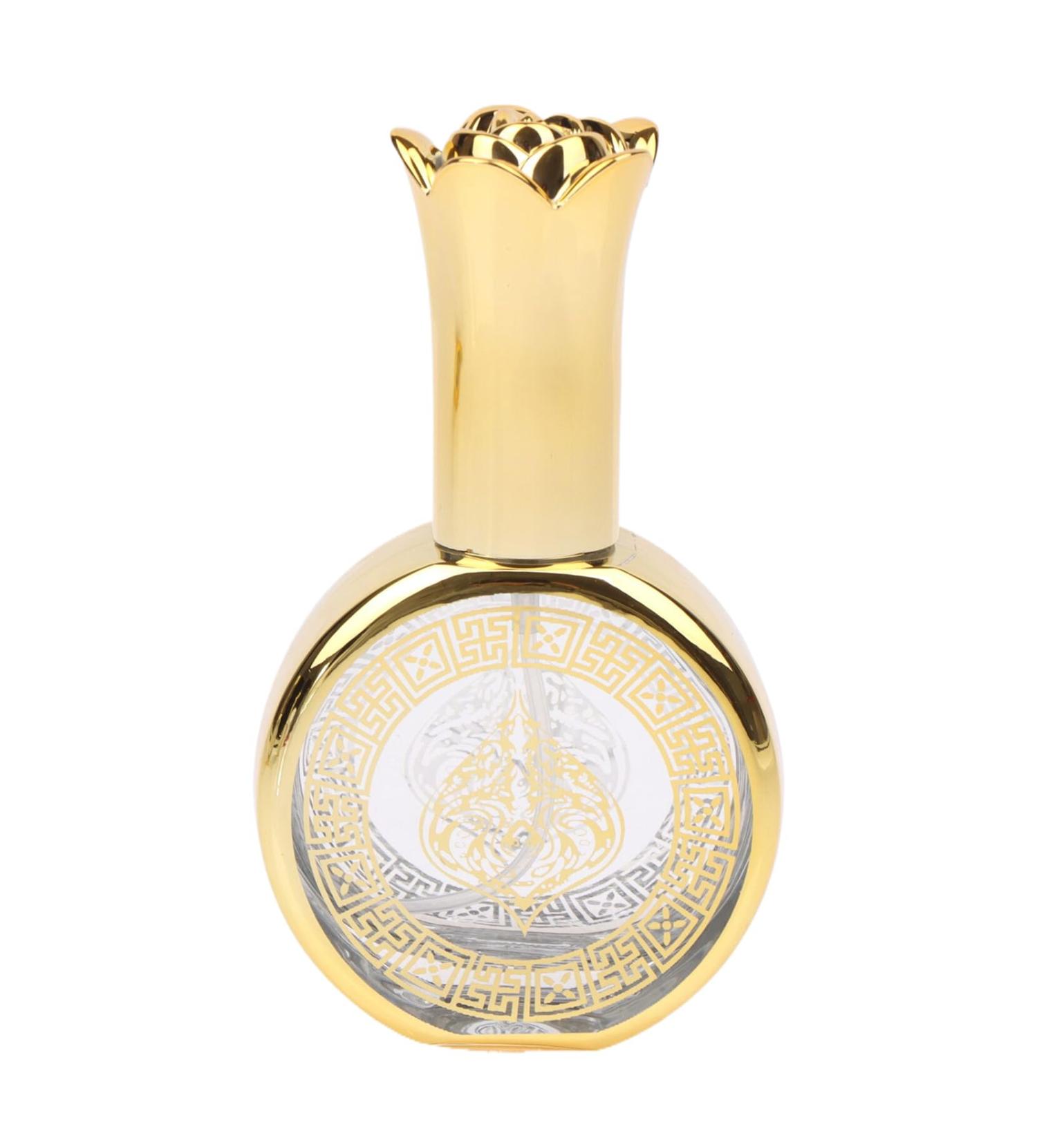 Yawdil 20ml Refillable Sample On Container Perfume Essential Gold Bottles Crystal Bottles Oil Glass Gold Electroplated Decorative Travel Empty Mini Carved Liquid Pressed Glass Bottle One Color RY0693 - Buy Online on SooperMarket.com
