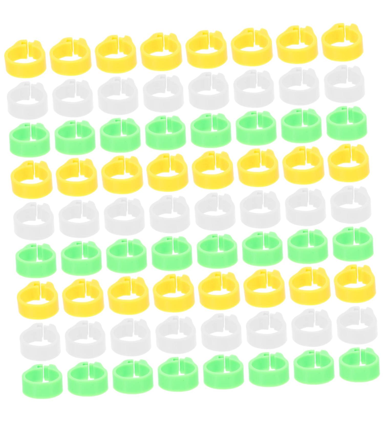 BCOATH Colored Tabs 300pcs Bands Small Green Pigeons Bird Outdoor Ring Finch Classification Doves Pigeon Dove Clip Ducks Colorful White Pet Birds Marking for Band Parrots Bright Professional Chicks 1.3X1.3X0.5CM As Shown - Buy Online on SooperMarket.com