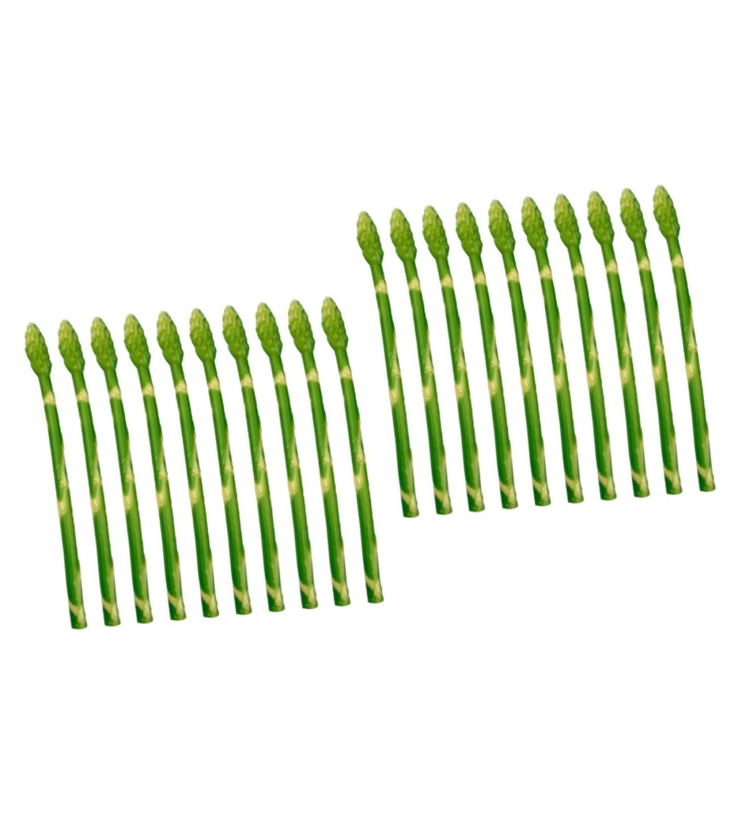 HOMSFOU 20 Pcs Simulated Asparagus Ornaments Pretend Play Food Fake Bamboos Food Faux Veggies Fake Food Model Asparagus Models Simulated Food Artificial Asparagus Model Pvc Vegetable Plant Light Greenx2pcs 19X0.9CMx2pcs - Buy Online on SooperMarket.com