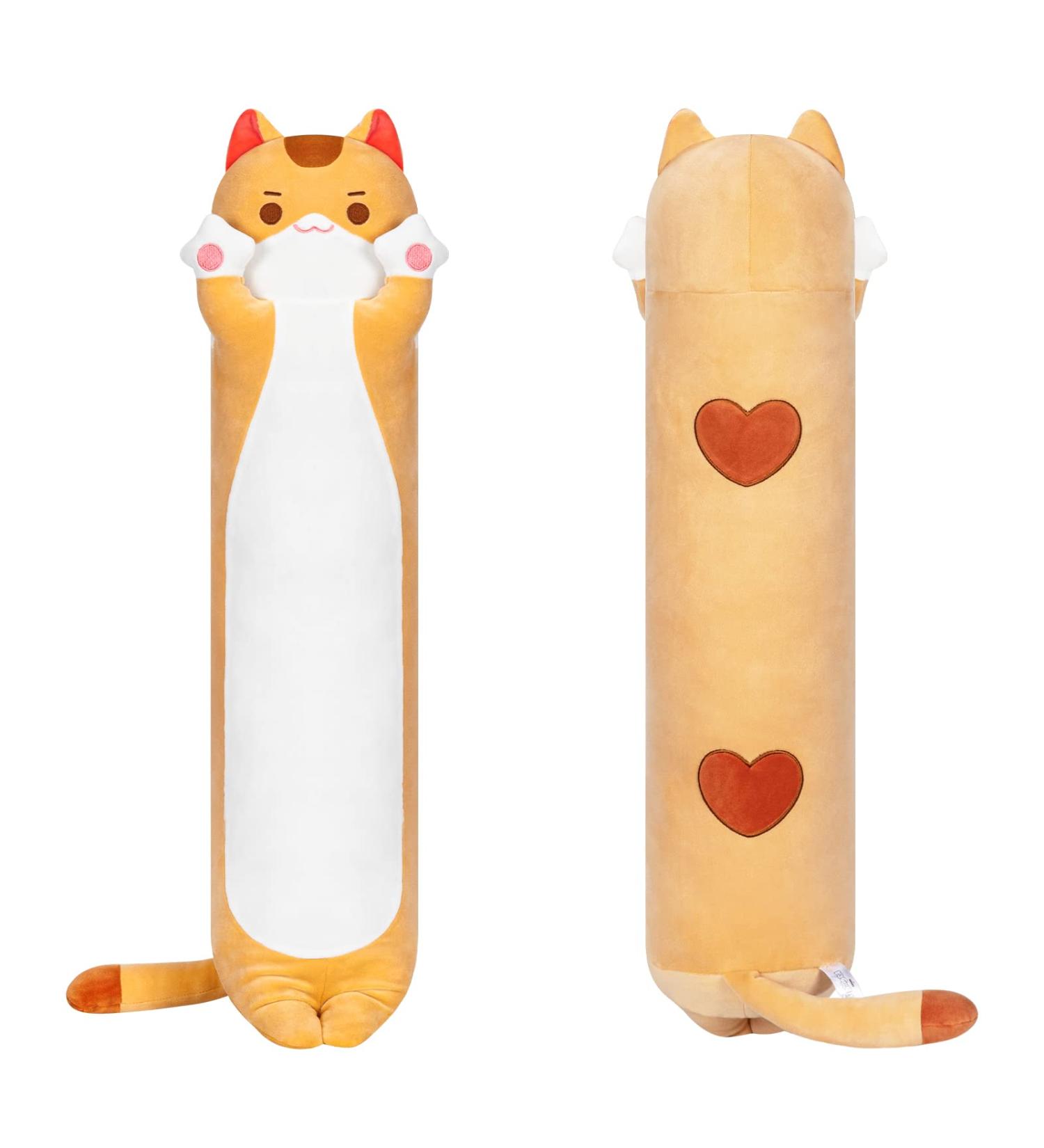 Mewaii Orange 110cm Plush Pillow | Soft Kitten Stuffed Animal Toy - Perfect Gift for Ages 3+ - Buy Online on SooperMarket.com