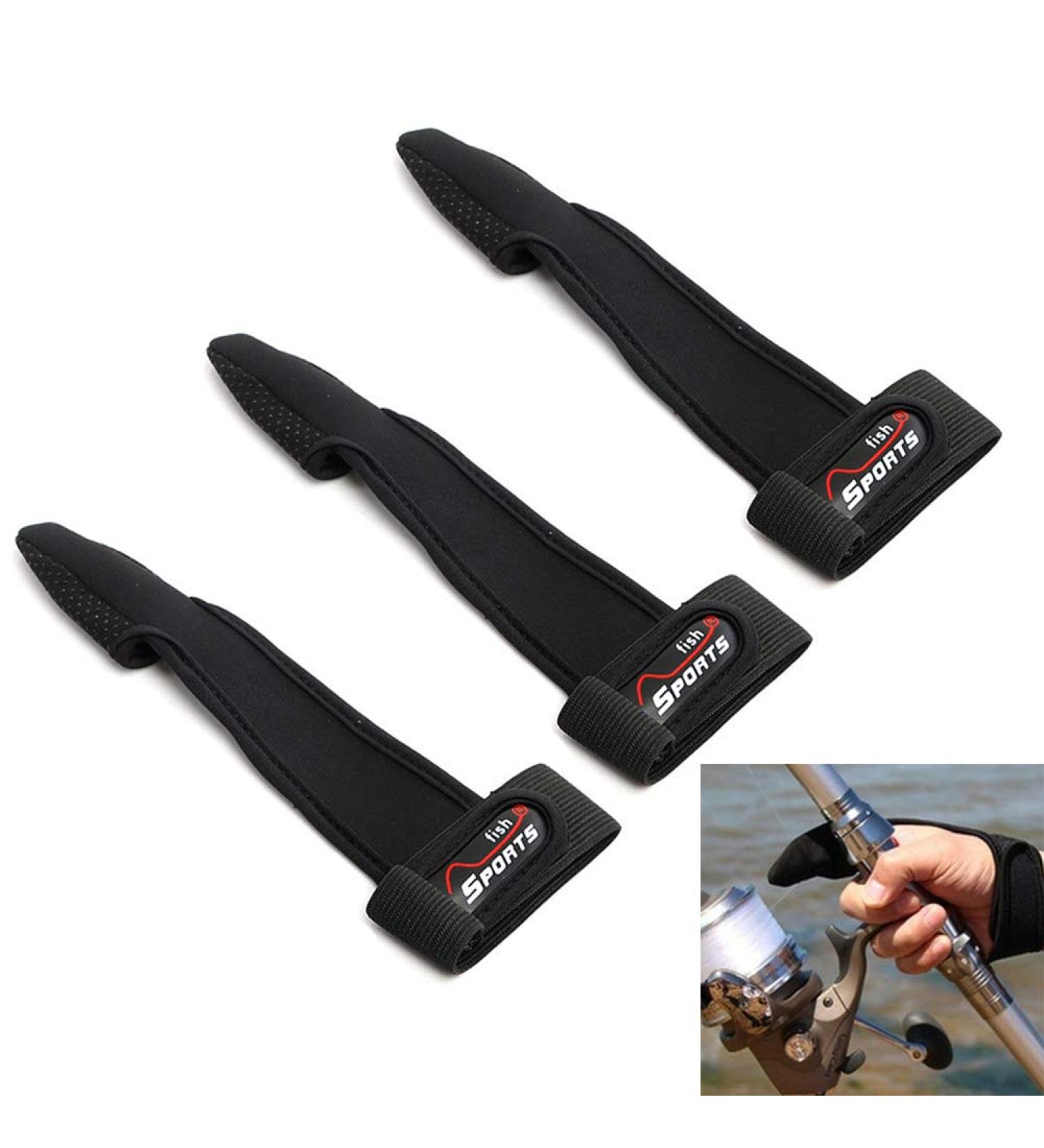 Minicart 3 Pack Anti-Slip Fishing Single-Finger Gloves - Index Finger Protector for Outdoor Fishing - Unisex Elastic Band Glove in Black - Buy Online on SooperMarket.com