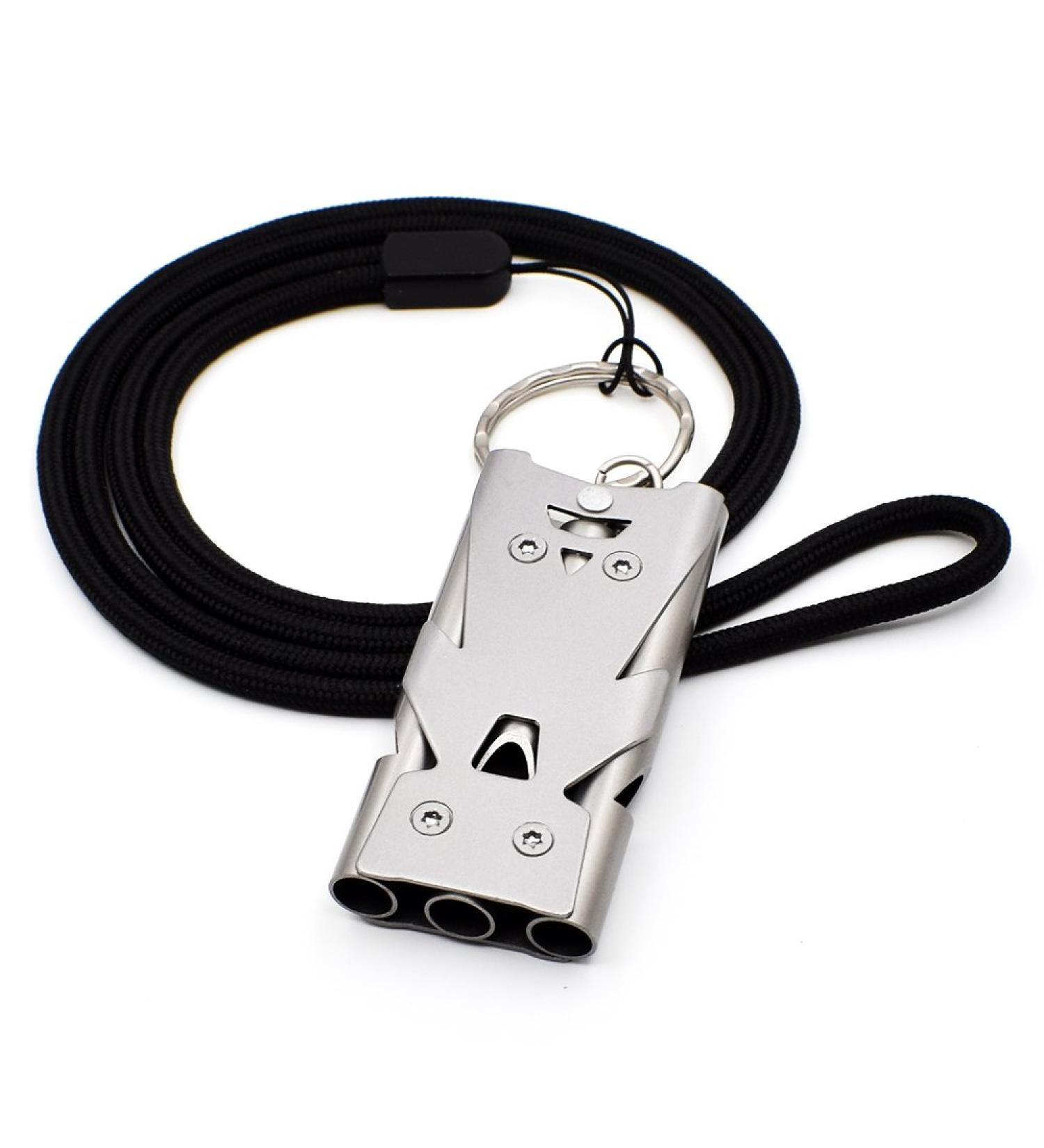 150dB Loud Stainless Steel Emergency Whistle - Makstore Silver Signal Whistle 58x27mm | International Shipping - Buy Online on SooperMarket.com