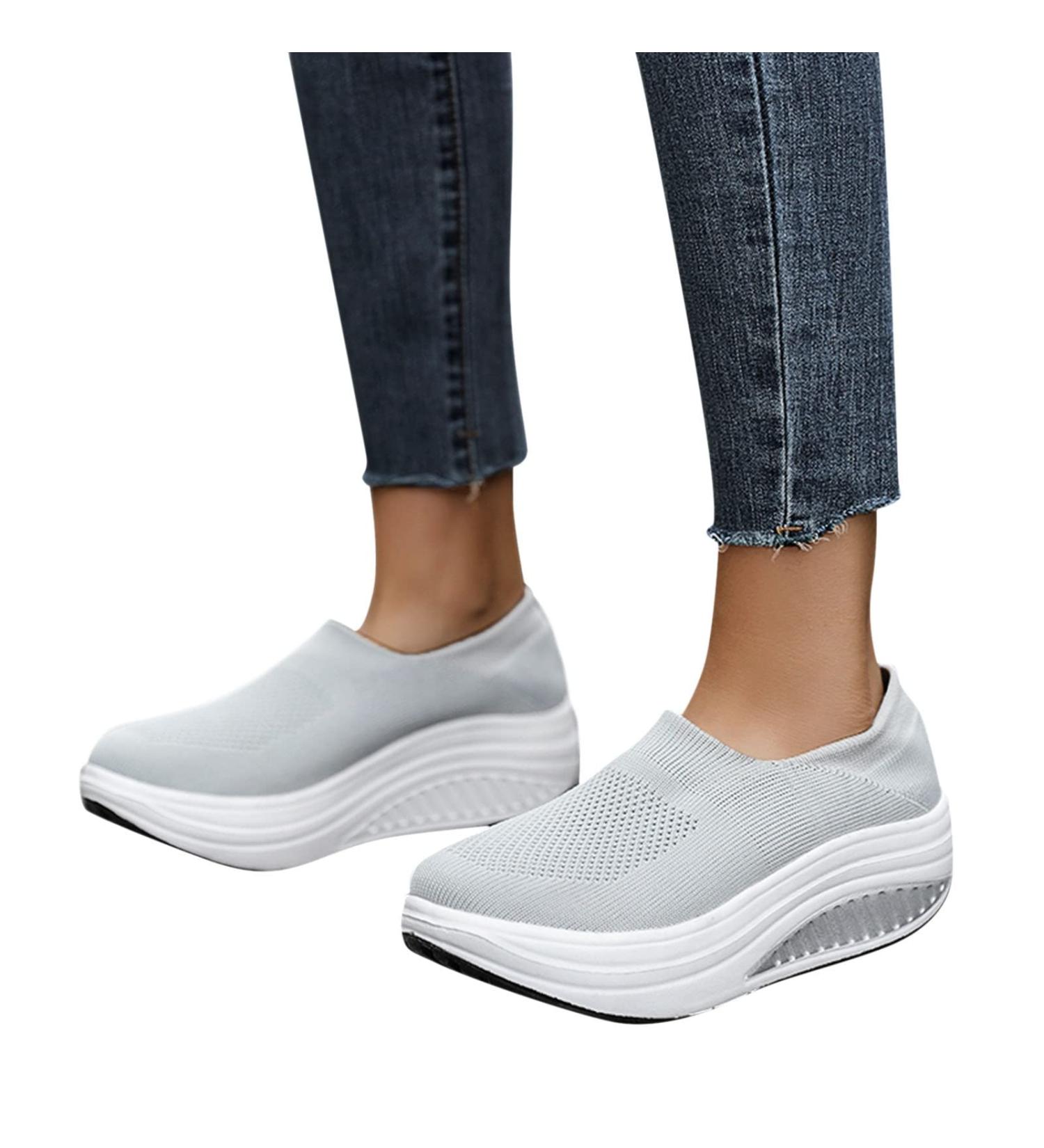 Rytejfes Women's Summer Sneakers - Elegant Black Shoes for Wide Feet Size 42 EU Perfect for Jogging & Everyday Wear - Buy Online on SooperMarket.com