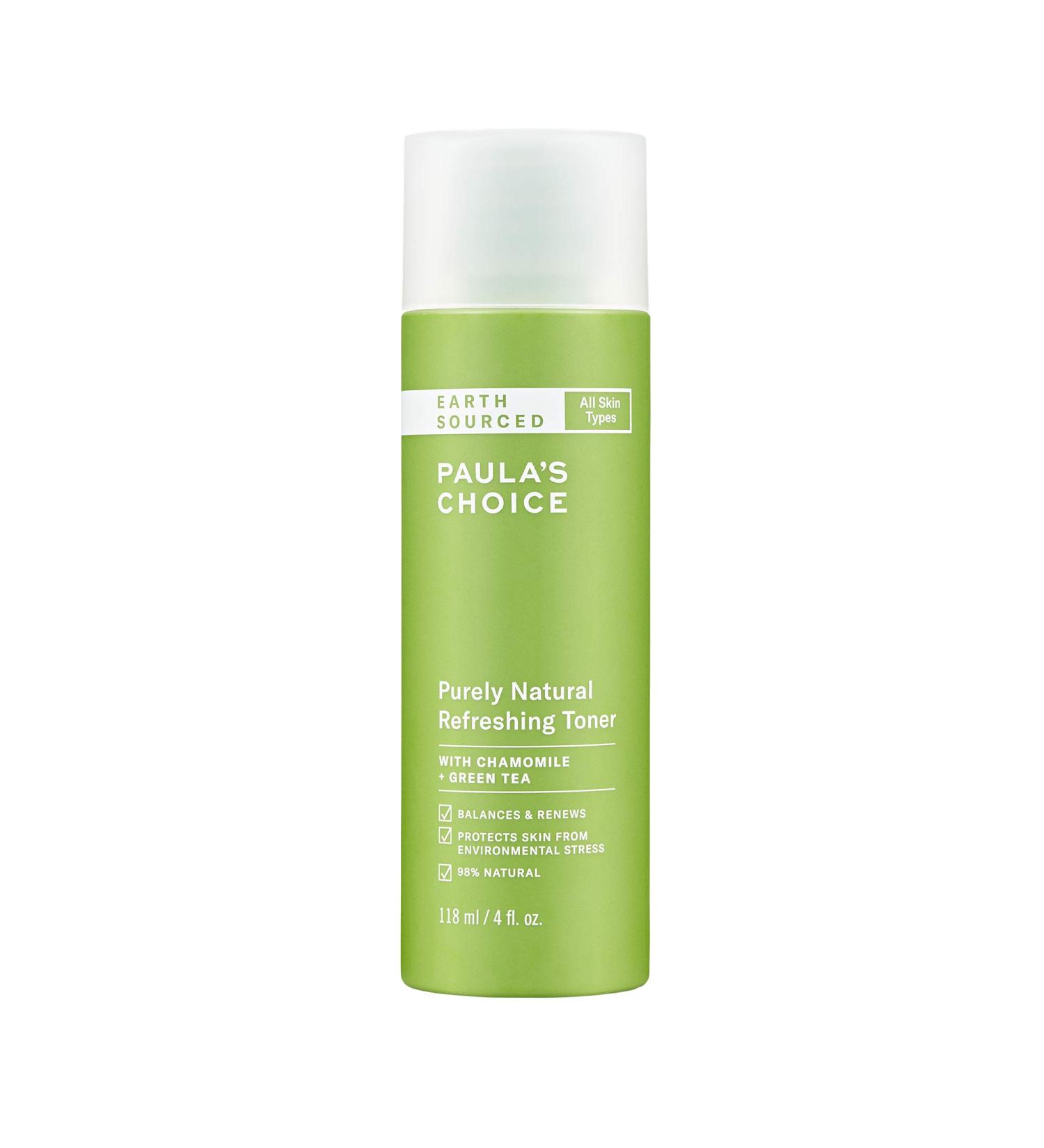 Paula's Choice Earth SOURCED Natural Refreshing Toner - 98% Natural Almond Oil Chamomile & Green Tea Fragrance Free - 4 oz | International Shipping - Buy Online on SooperMarket.com