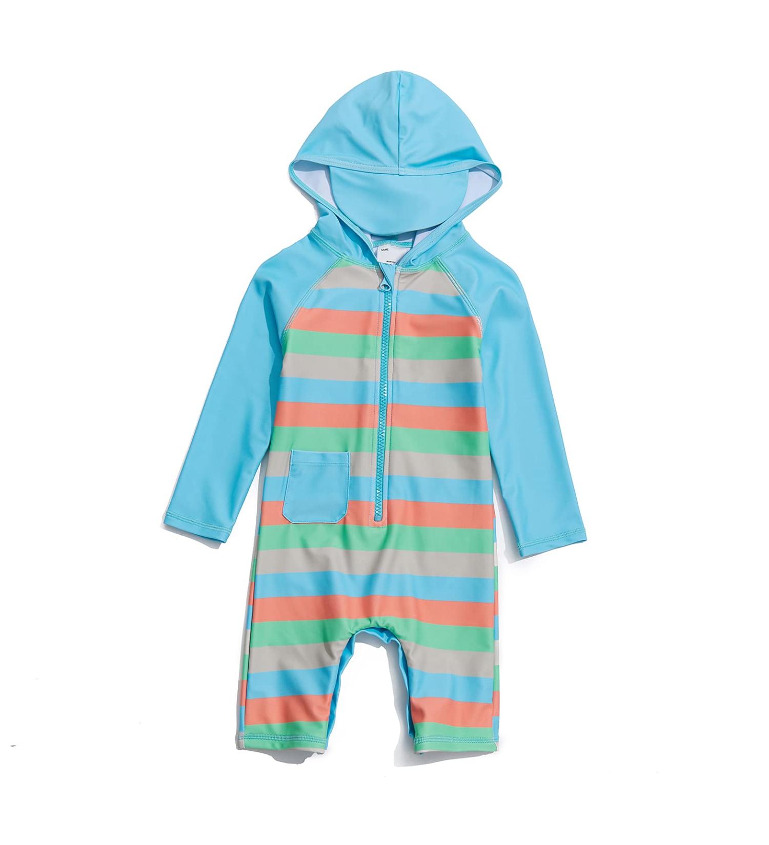 BONVERANO Baby Boys Swimsuit UPF 50+ Full-Zip Hoodie 12-18 Months - Buy Online on SooperMarket.com