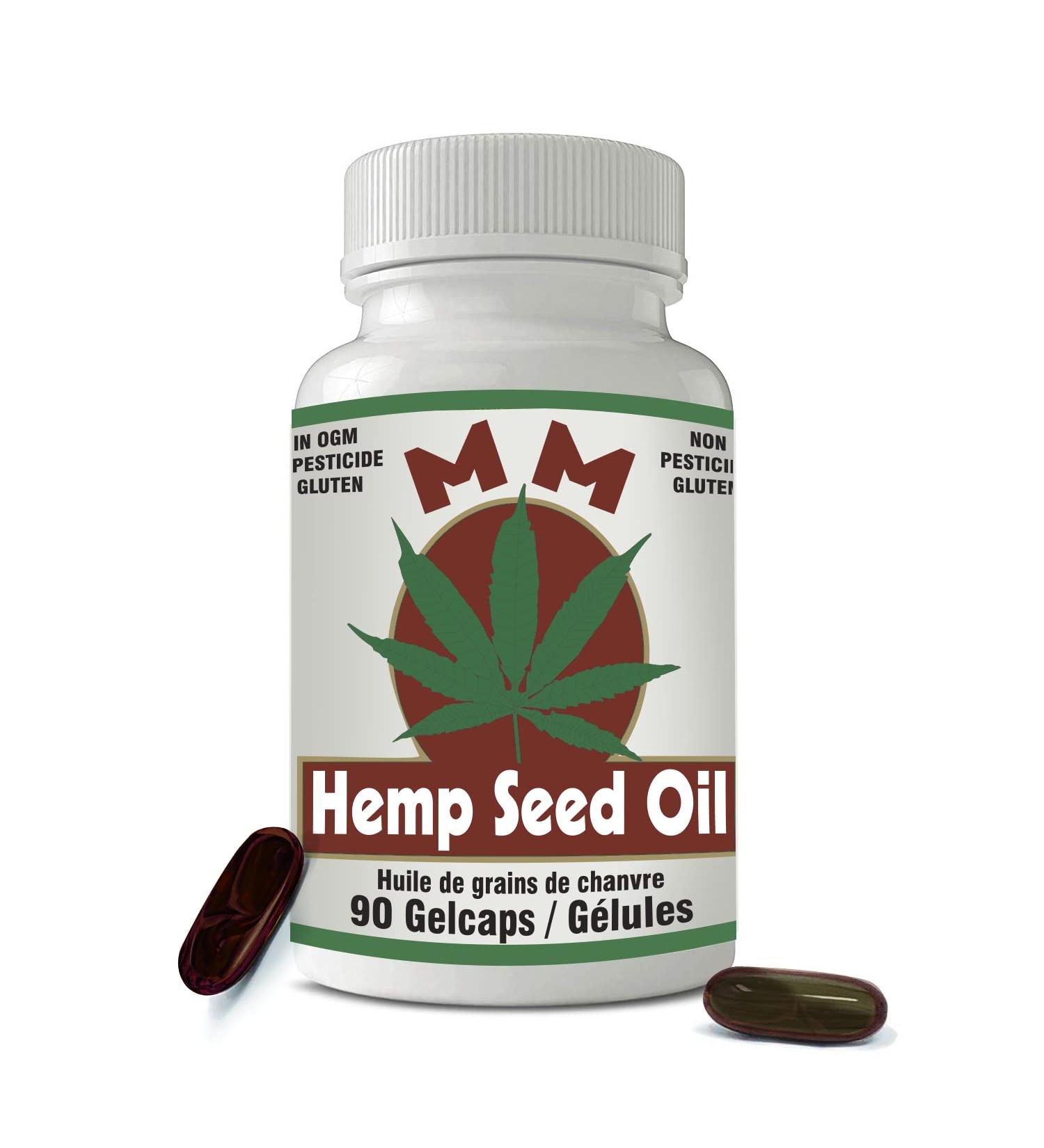MM Hemp Seed Oil 1000mg (90 Soft Gel Capsules) Vegan Gluten-Free Rich in Antioxidants with Anti-Inflammatory Properties for Pain Relief and Joint Pain - Buy Online on SooperMarket.com