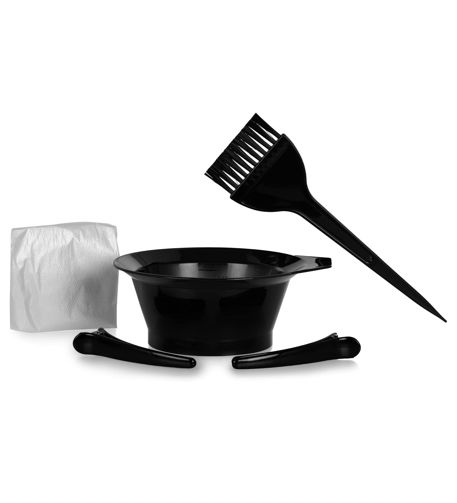 Conair Pro DIY Home Haircoloring Full 8 Pieces tool Kit Gloves Shower cap Ear covers Sectioning Clips Tinting Brush And Bowl for All Hair Types- Lengths (60474WC-4CT) Black - Buy Online on SooperMarket.com