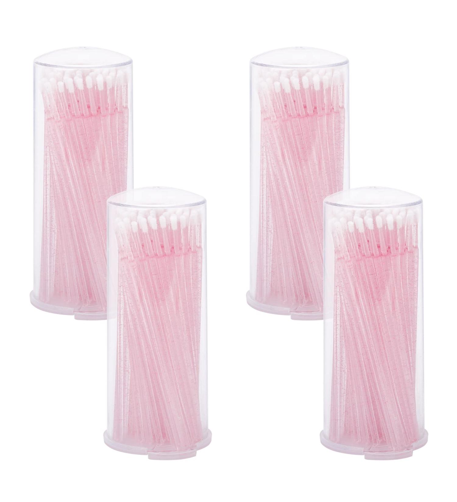 G2PLUS 400PCS Crystal Pink Micro Applicators Brushes - Disposable Eyelash Extension Swabs for Crafting - Buy Online on SooperMarket.com