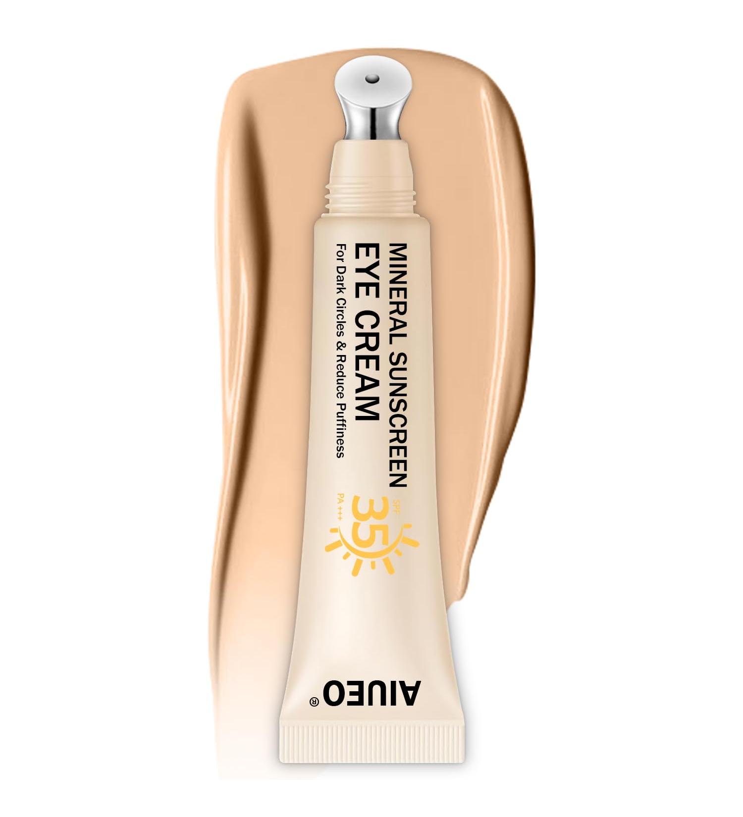 Buy Mineral Sunscreen Eye Cream - Hydrating 3-in-1 Anti-Aging SPF 35 Blue Light Filter for Dark Circles & Puffiness - 15ml (#02 Medium) - International Shipping Available - Buy Online on SooperMarket.com