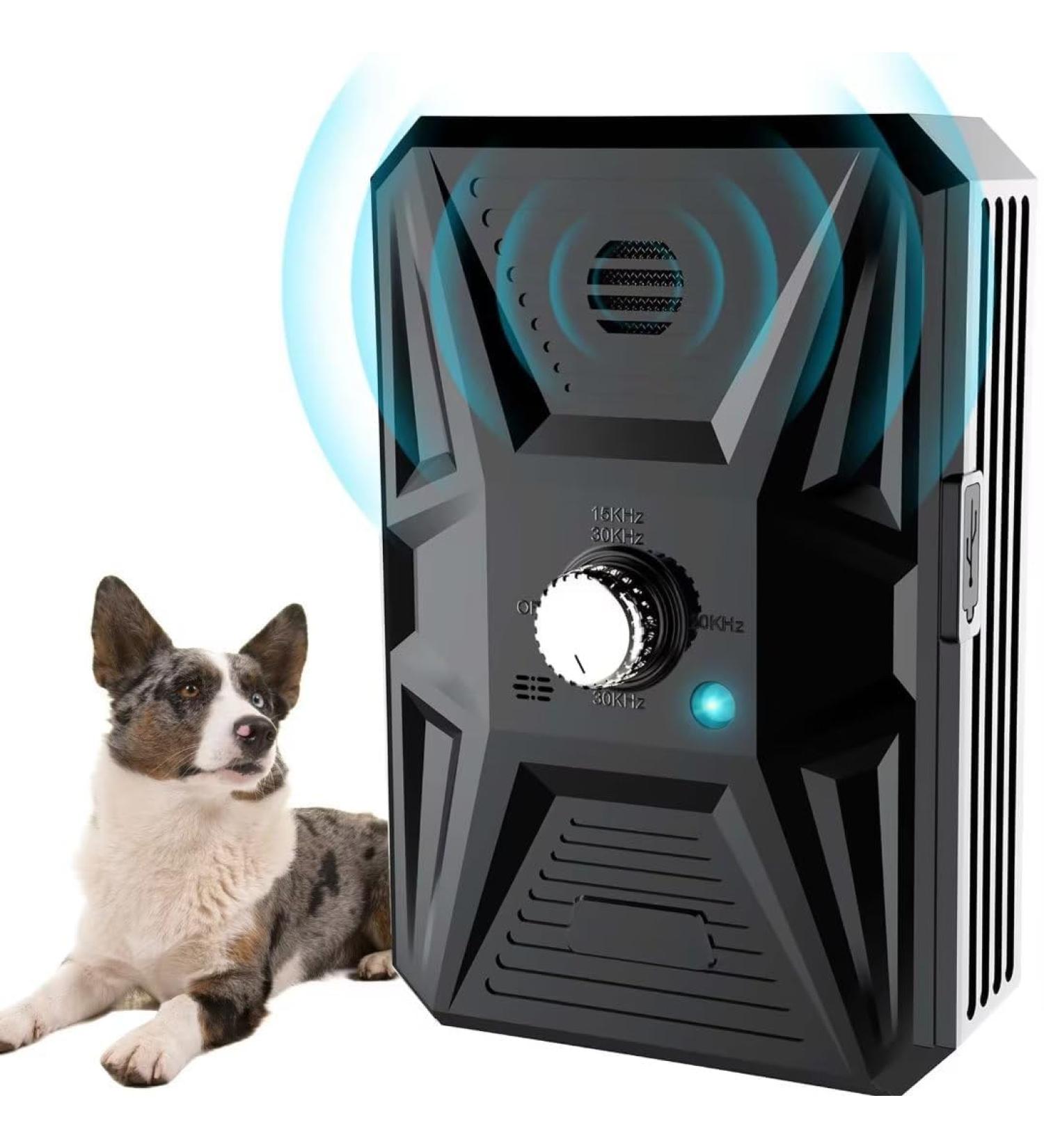 Queenmew Anti Bell Device for Dogs - 3 Modes Ultrasound Bark Control 33ft Range IPX4 Waterproof - Effective Training for Large & Small Dogs Indoors & Outdoors - Buy Online on SooperMarket.com