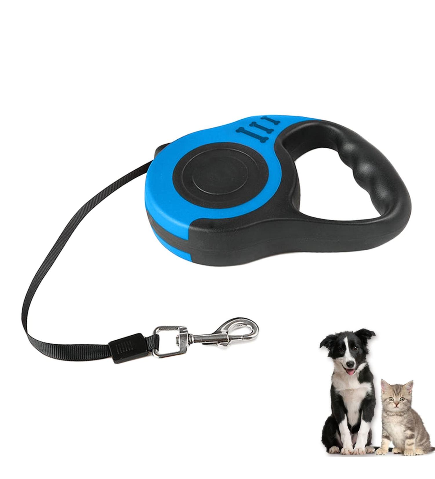 5m Retractable Dog Leash for All Breeds - Durable & Stylish Blue Leash for Small Medium & Large Dogs - Buy Online on SooperMarket.com