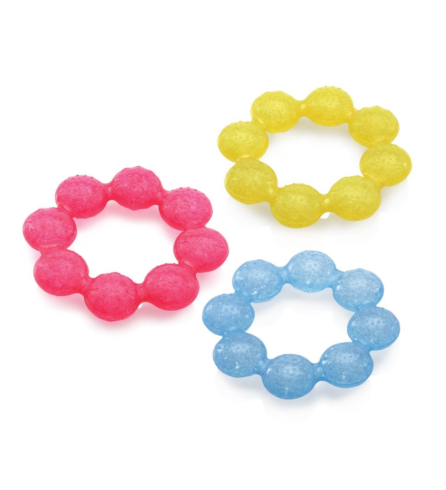 Nuby IcyBite Soother Ring Teether - Soothing Teething Relief - Pack of 1 - Buy Online on SooperMarket.com