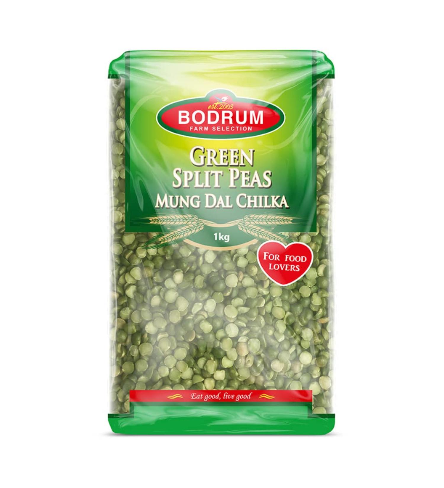 Bodrum Green Split Peas 1kg x 10 pack