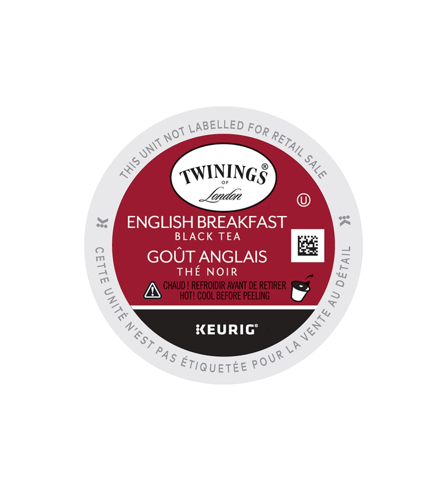 Twinings of London English Breakfast Tea K-Cups for Keurig Caffeinated Smooth Flavourful Robust 24 Count (Pack of 4) English Breakfast 24 Count (Pack of 4) - Buy Online on SooperMarket.com