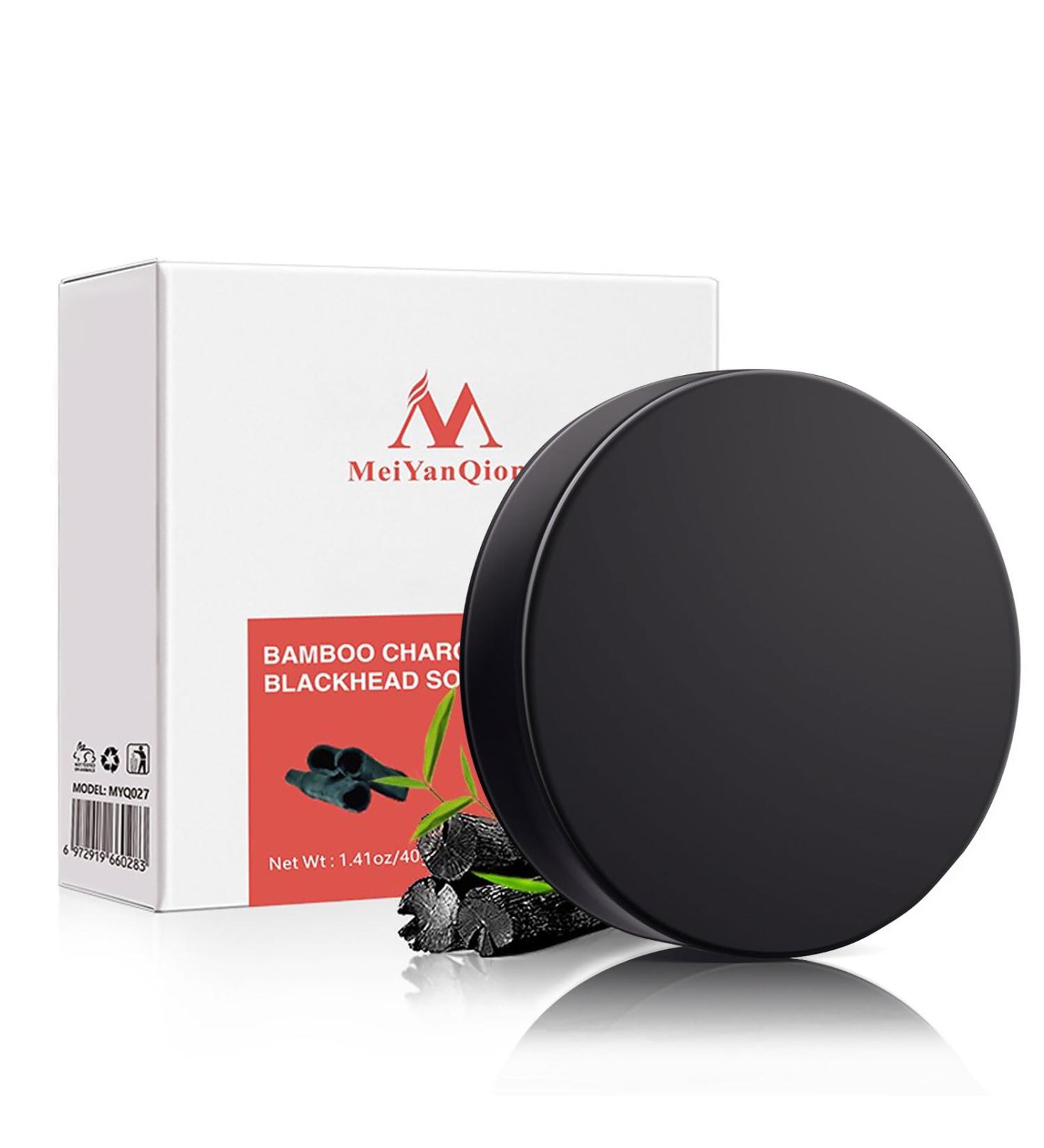 Trendyfave Bamboo Charcoal Soap Bar Oil Control Charcoal Soap Organic Handmade Soap Body Acne Wash Remove Acne Blackheads Dark Spot Natural Bar Soap for Face Body & Hand Soap Bar - Buy Online on SooperMarket.com