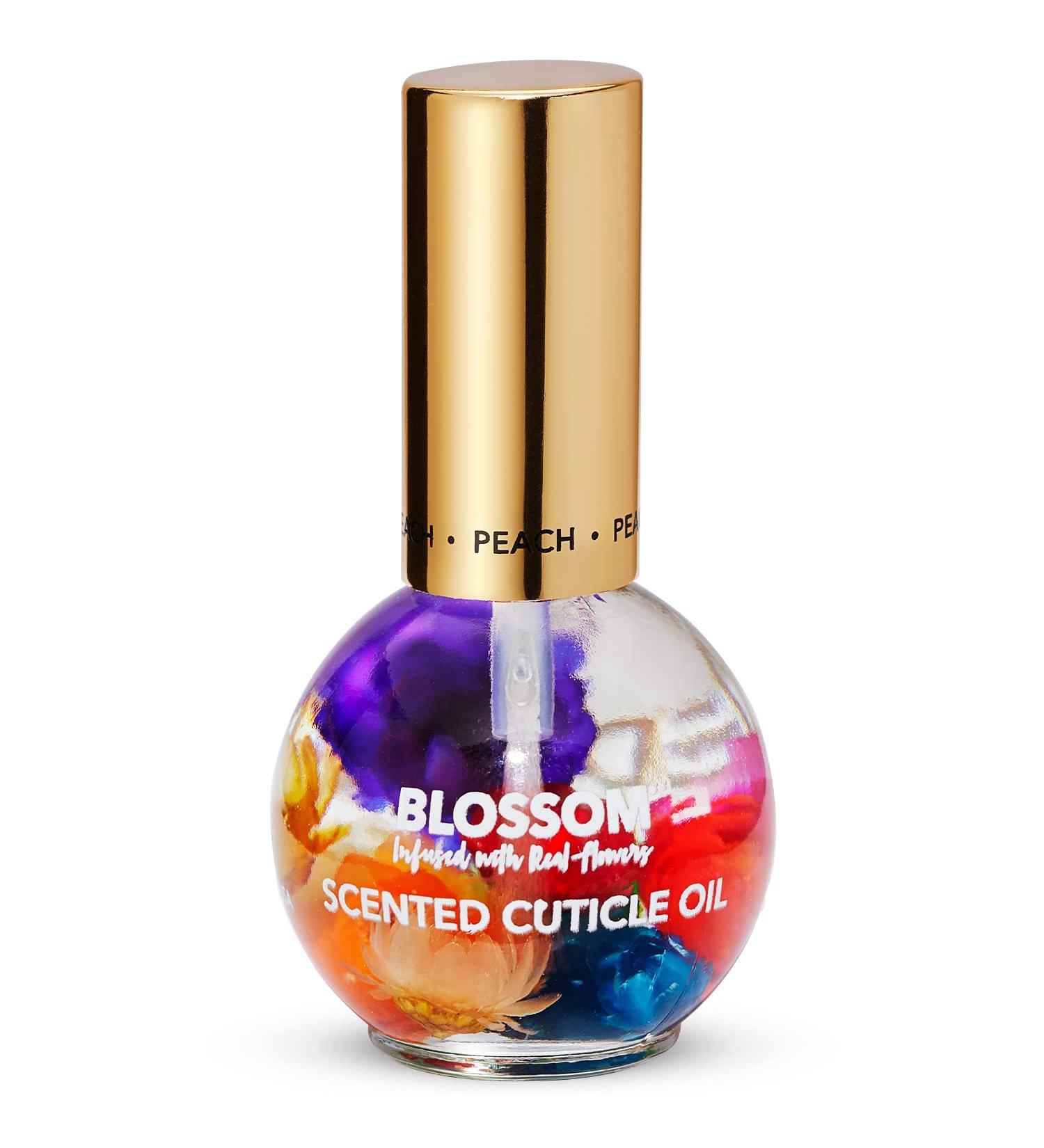 Blossom Hydrating Cuticle Oil with Real Flowers - Juicy Peach Scent - Made in USA - 0.42 fl. oz - Buy Online on SooperMarket.com