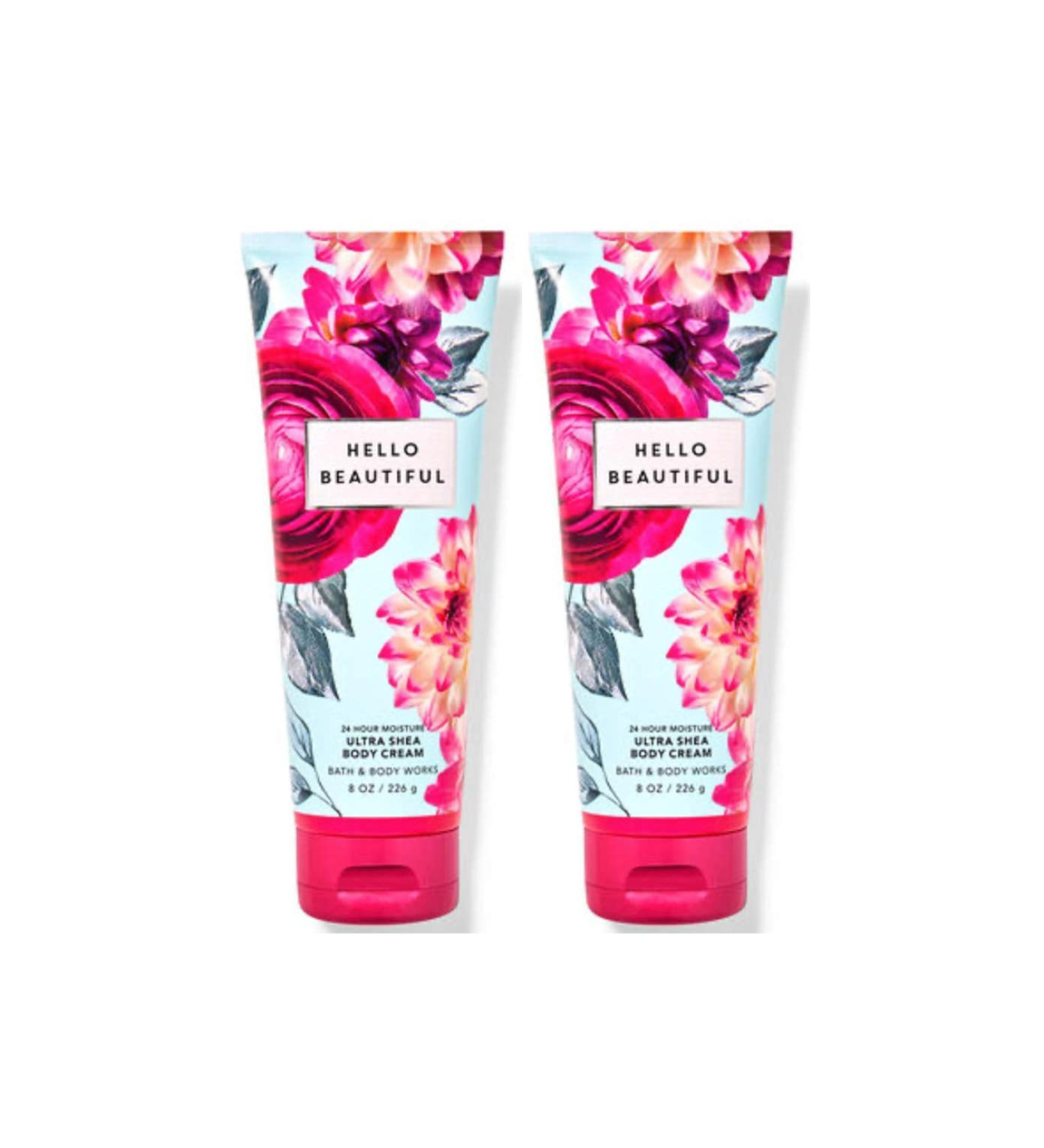Bath and Body Works 2 Pack Ultra Shea Body Cream 8 Oz. (Hello Beautifuls)