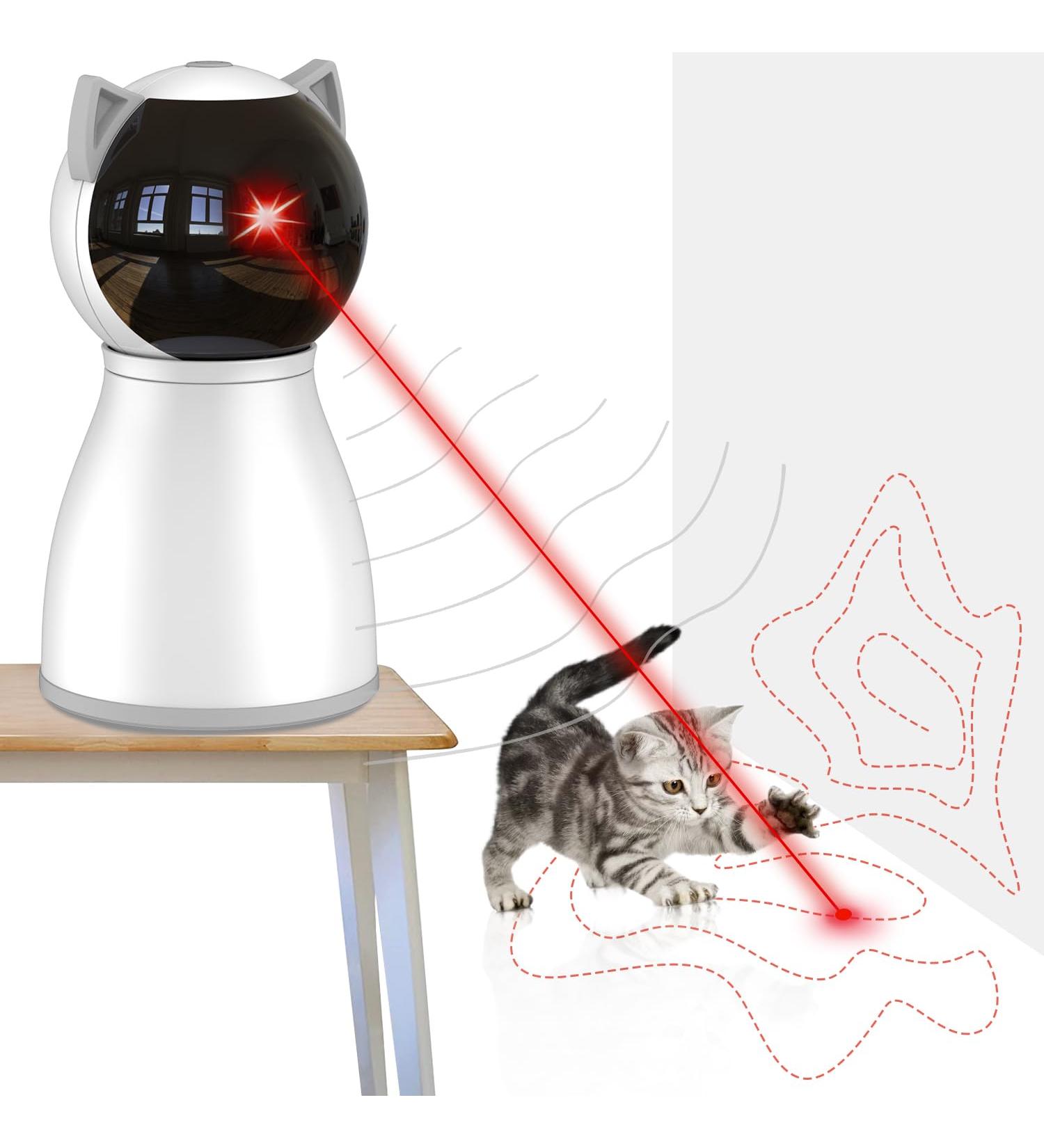 YVE LIFE Laser Toy for Indoor Cats Motion Activated Interactive Cat Toys for Kitten/Dogs USB Rechargeable Fast and Slow Circling Pattern Automatic On/Off and Silent - Buy Online on SooperMarket.com