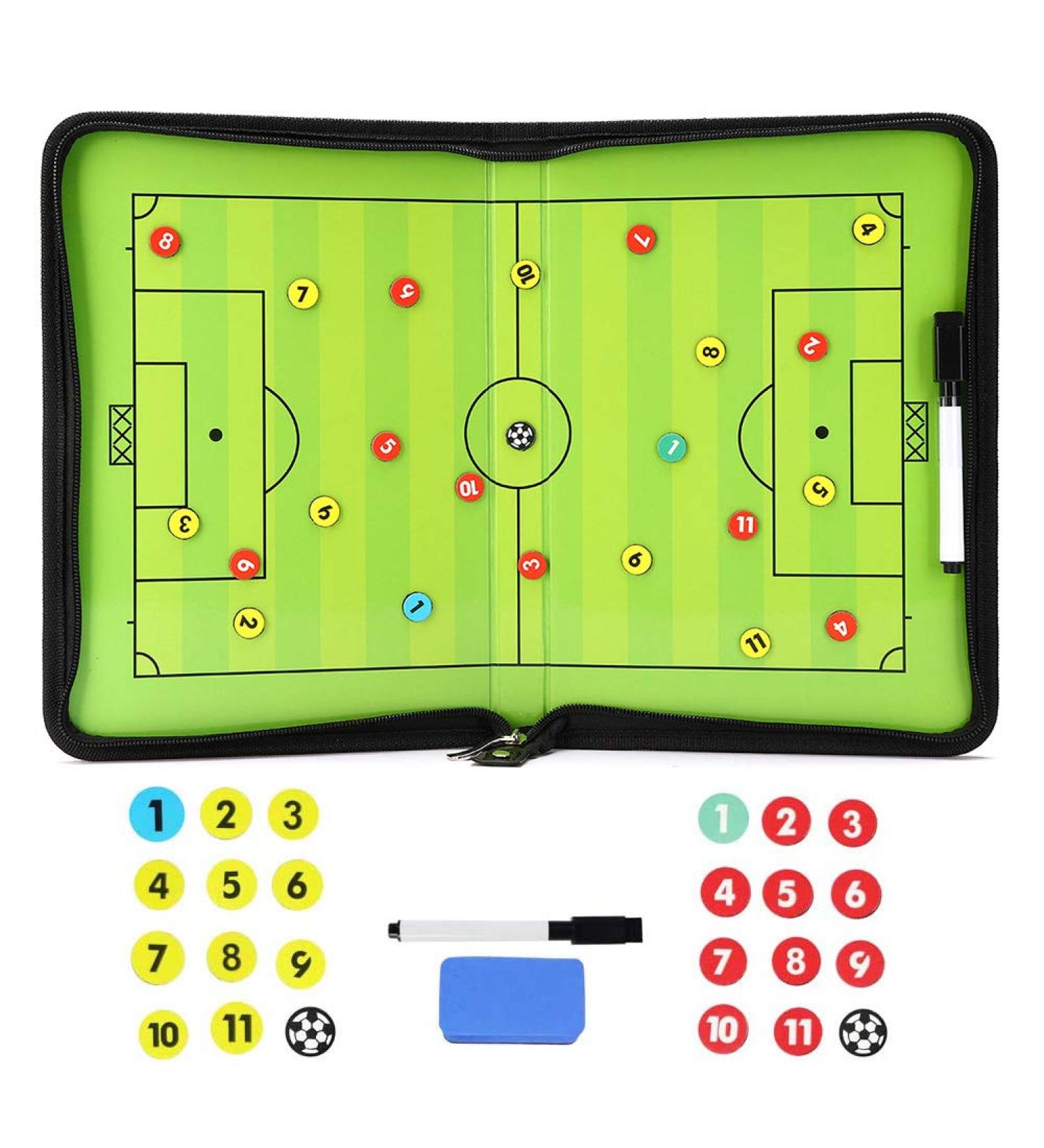 TXENCEX Football Coaching Board Coaches Clipboard Tactical Magnetic Board Kit Portable Strategy Coach Board with Dry Erase  Marker Pen and Zipper Bag - Buy Online on SooperMarket.com