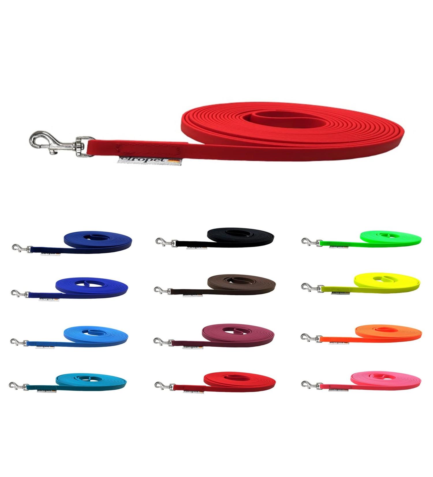 Buy Red Biothane Dog Leash for Small Dogs - 9mm 3m 5m 10m 15m | Durable & Waterproof - Buy Online on SooperMarket.com
