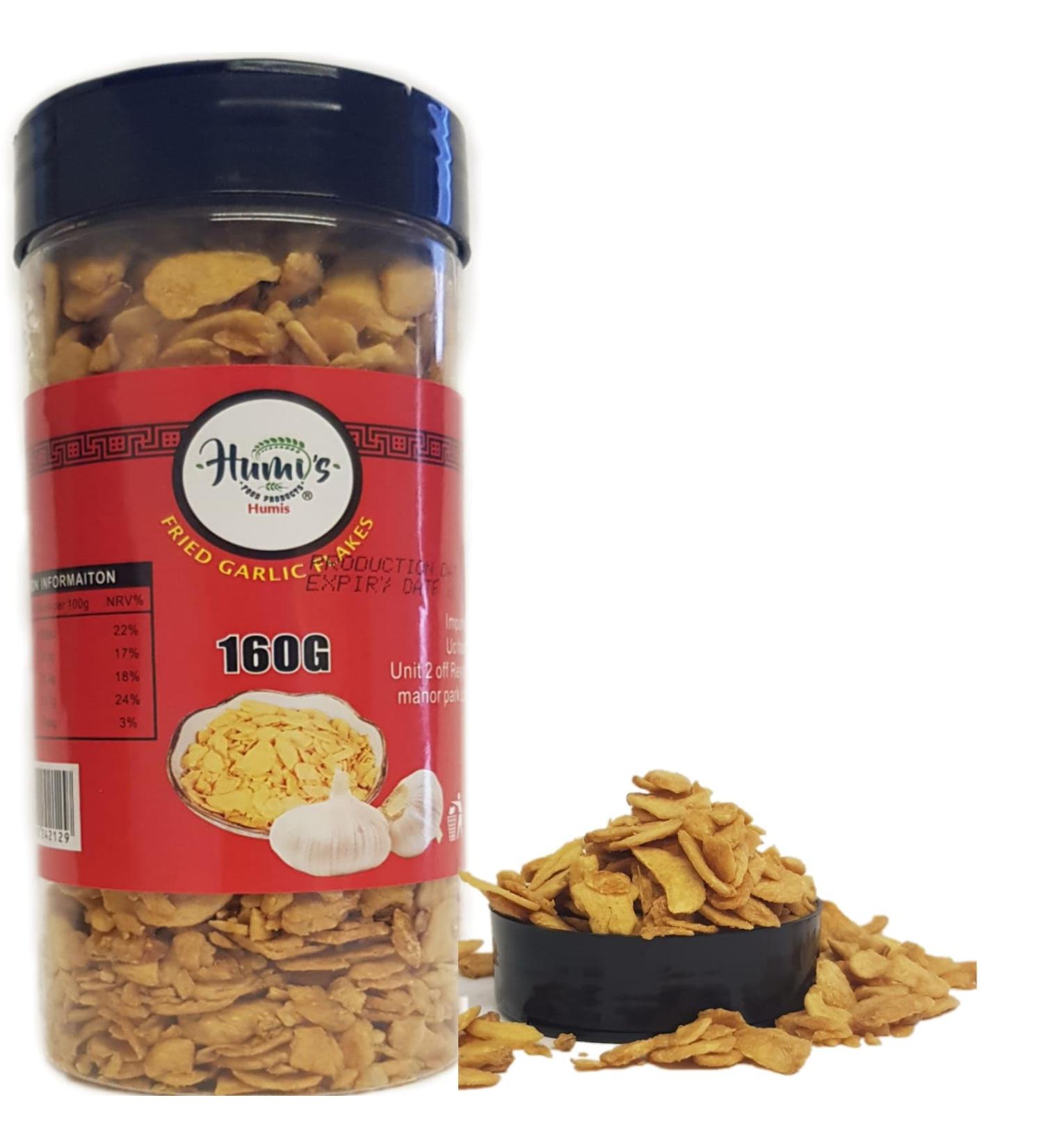 Humis Crispy Fried Garlic Flakes 160g - Premium Quality Fried Garlic Flakes - Buy Online on SooperMarket.com