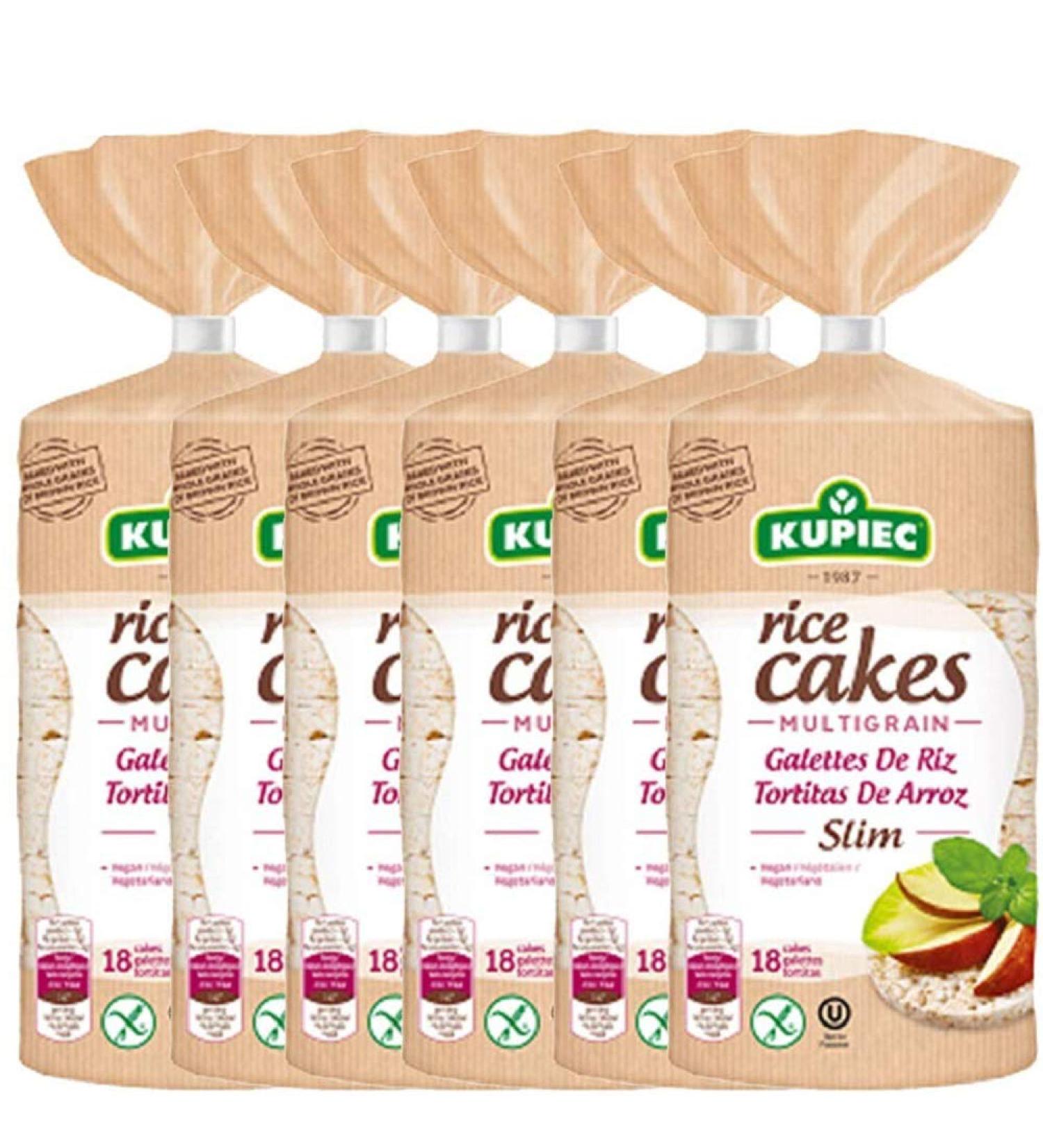KUPIEC Rice Cakes with Multigrain | Vegan | Vegetarian | Low Calorie | Gluten Free | 90g ( Pack of 06)