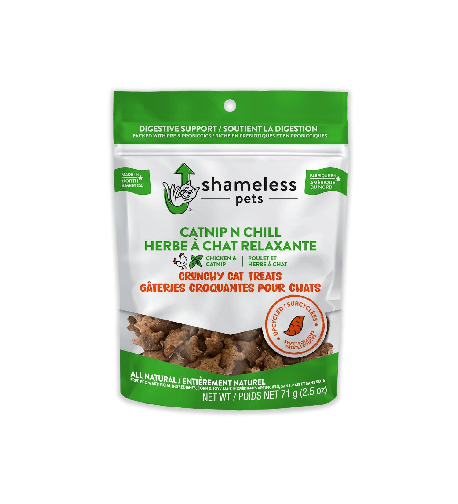 Shameless Pets Catnip N' Chill Crunchy Cat Treats Chicken/Catnip - 71 g Cat Treats - Buy Online on SooperMarket.com