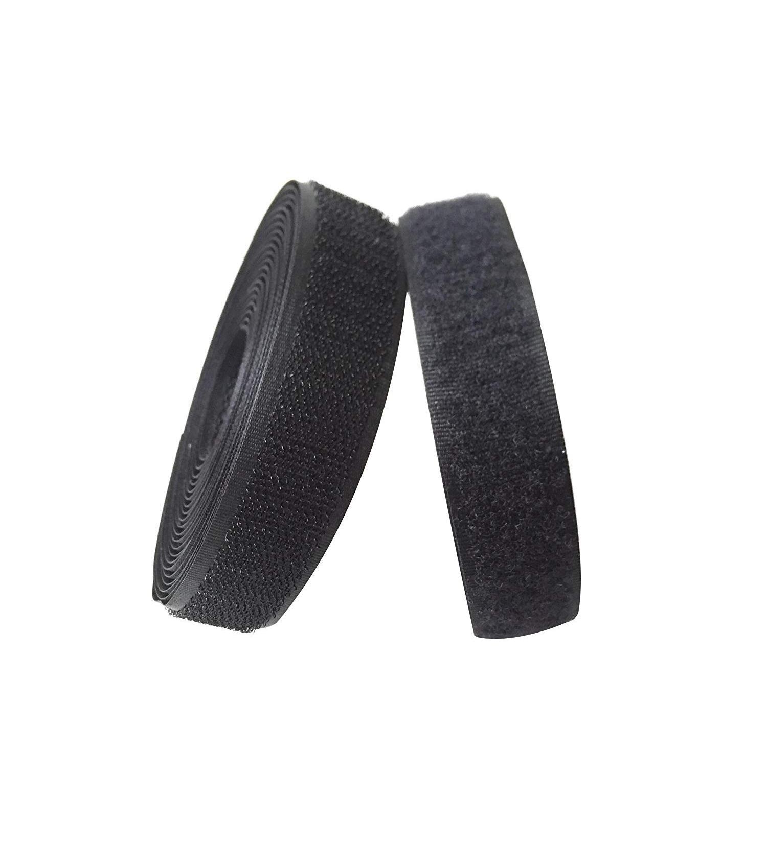 Black 1 Inch Width (25mm) 5 Yards Sew on Hook + Loop Tape - Buy Online on SooperMarket.com