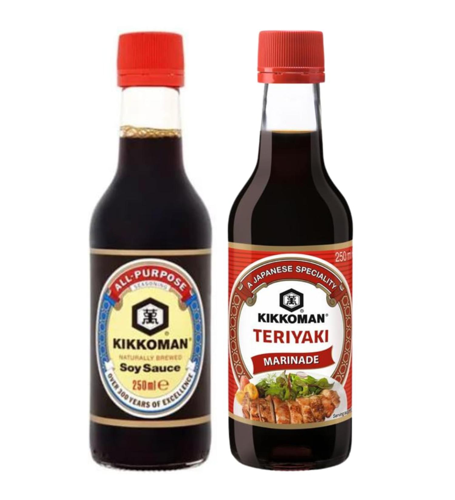 Soy Sauce Bundle with Original Kikkoman Soy Sauce 250ml and Teriyaki Marinade & Sauce 250ml (2 Pack) - Buy Online on SooperMarket.com