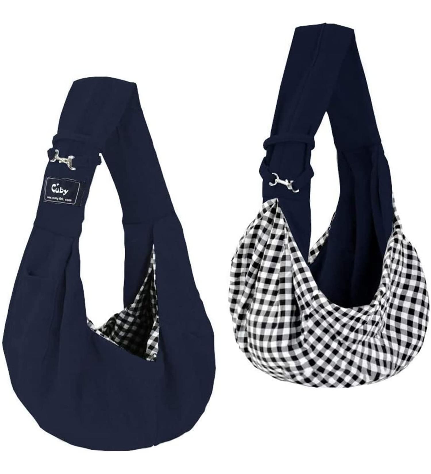 CUBY Reversible Puppy Dog Sling Carrier for Small Medium Dogs - Dark Blue01 - Buy Online on SooperMarket.com