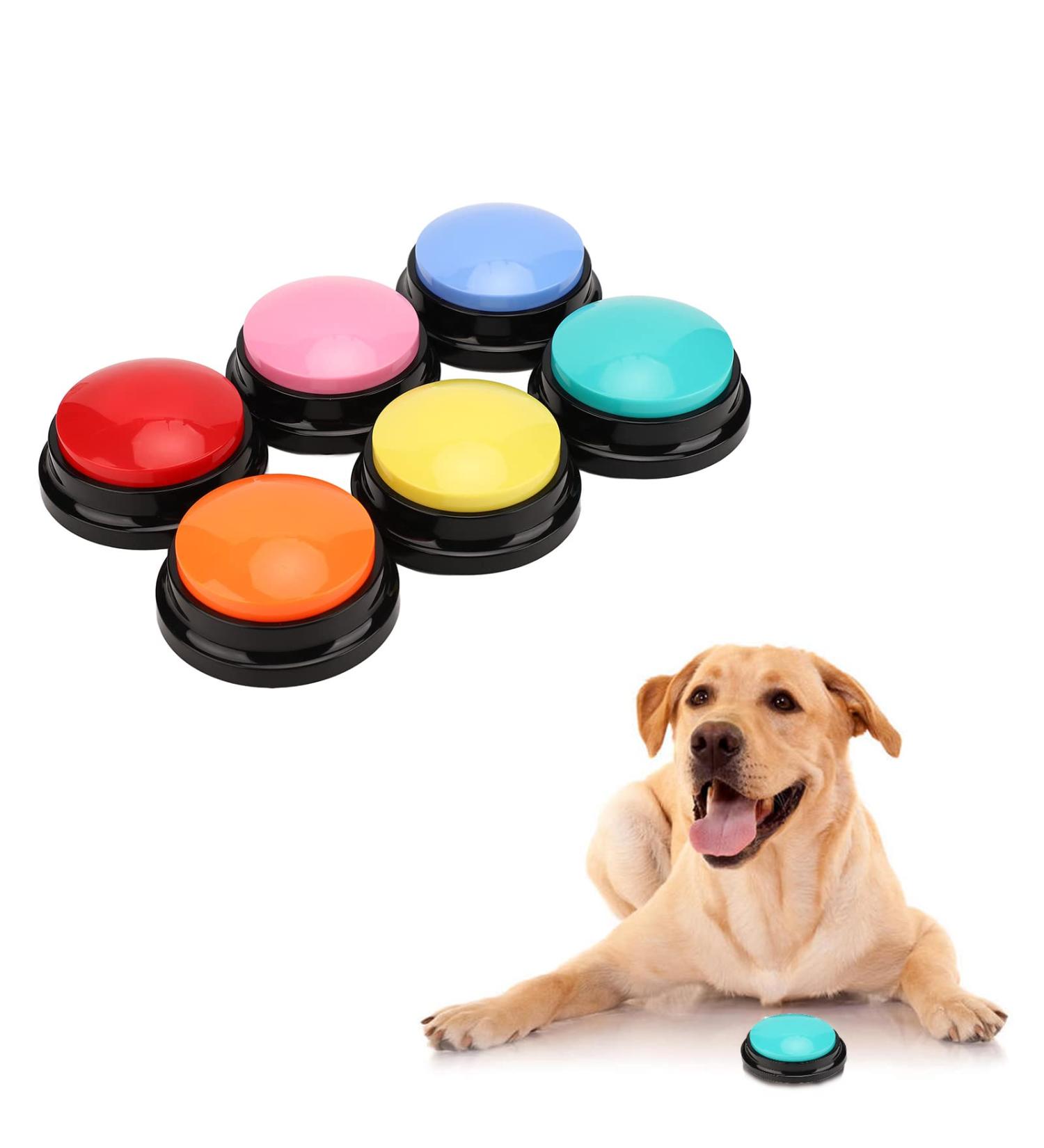 6 Pack Multicolored Language Recording Buttons - 30-Second Describable Pet Training & Creative Learning Gifts for Kids & Office Fun - Buy Online on SooperMarket.com