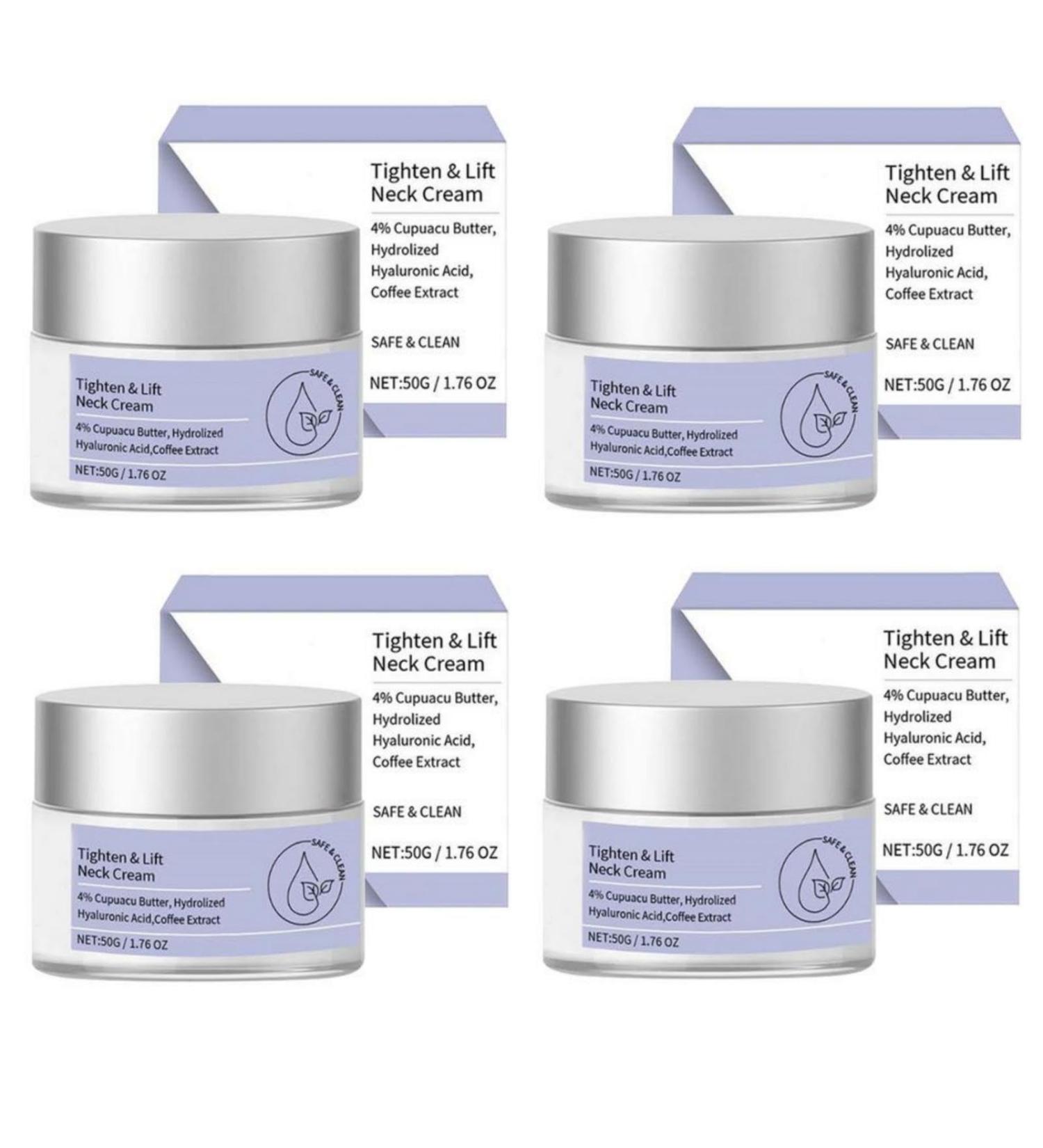 4 Piece Tighten and Lift Neck Cream Go Pure Neck Firming Cream - Best For Tightening Sagging Skin Decolletage Neck Cream For Sagging And Tighten - Buy Online on SooperMarket.com