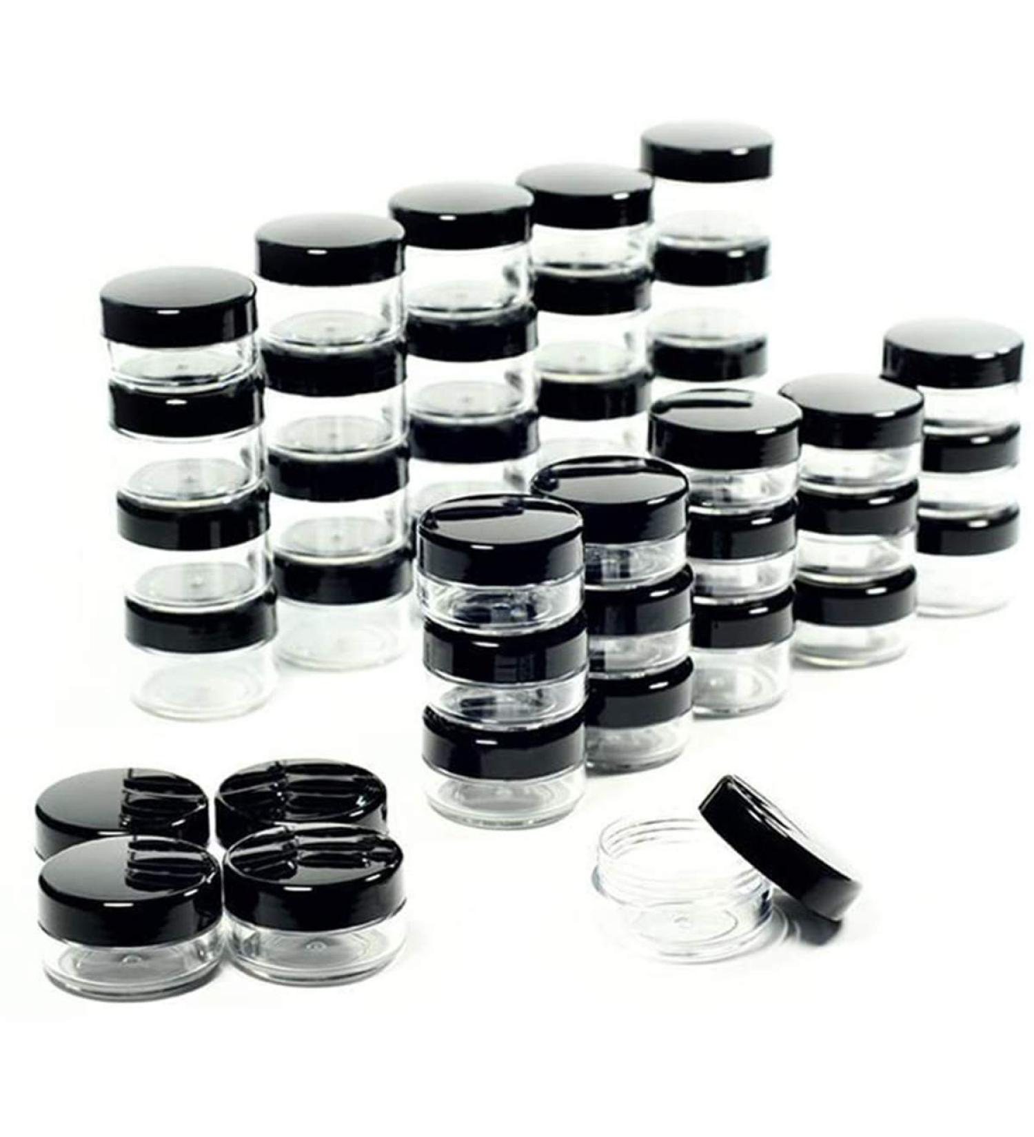 5g Cosmetic Containers 50pcs Sample Jars with Lids (Black) - 50 Count Makeup Sample Containers - Buy Online on SooperMarket.com