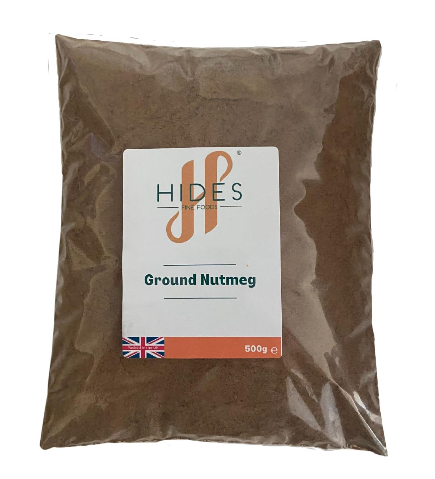 Hides Fine Foods - Ground Nutmeg 500g - GMO Free - Suitable for Vegetarians - Spice Staple - Indonesian Cuisine - Indian Cooking - Desserts - Puddings - Buy Online on SooperMarket.com