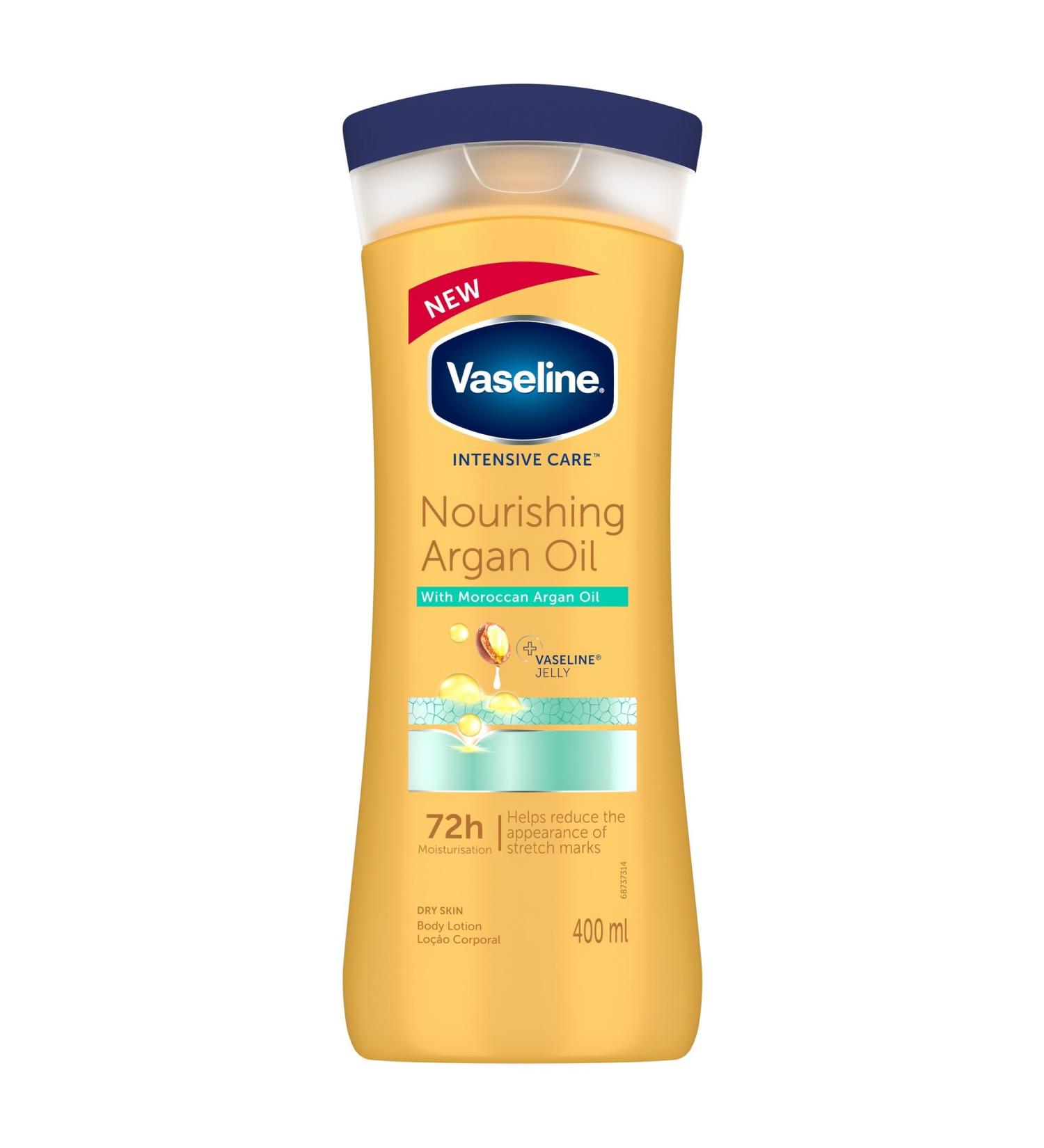 Vaseline Intensive Care Nourishing Argan Oil Lotion 400ml - 72h Protection for All Skin Types - Shop Internationally - Buy Online on SooperMarket.com