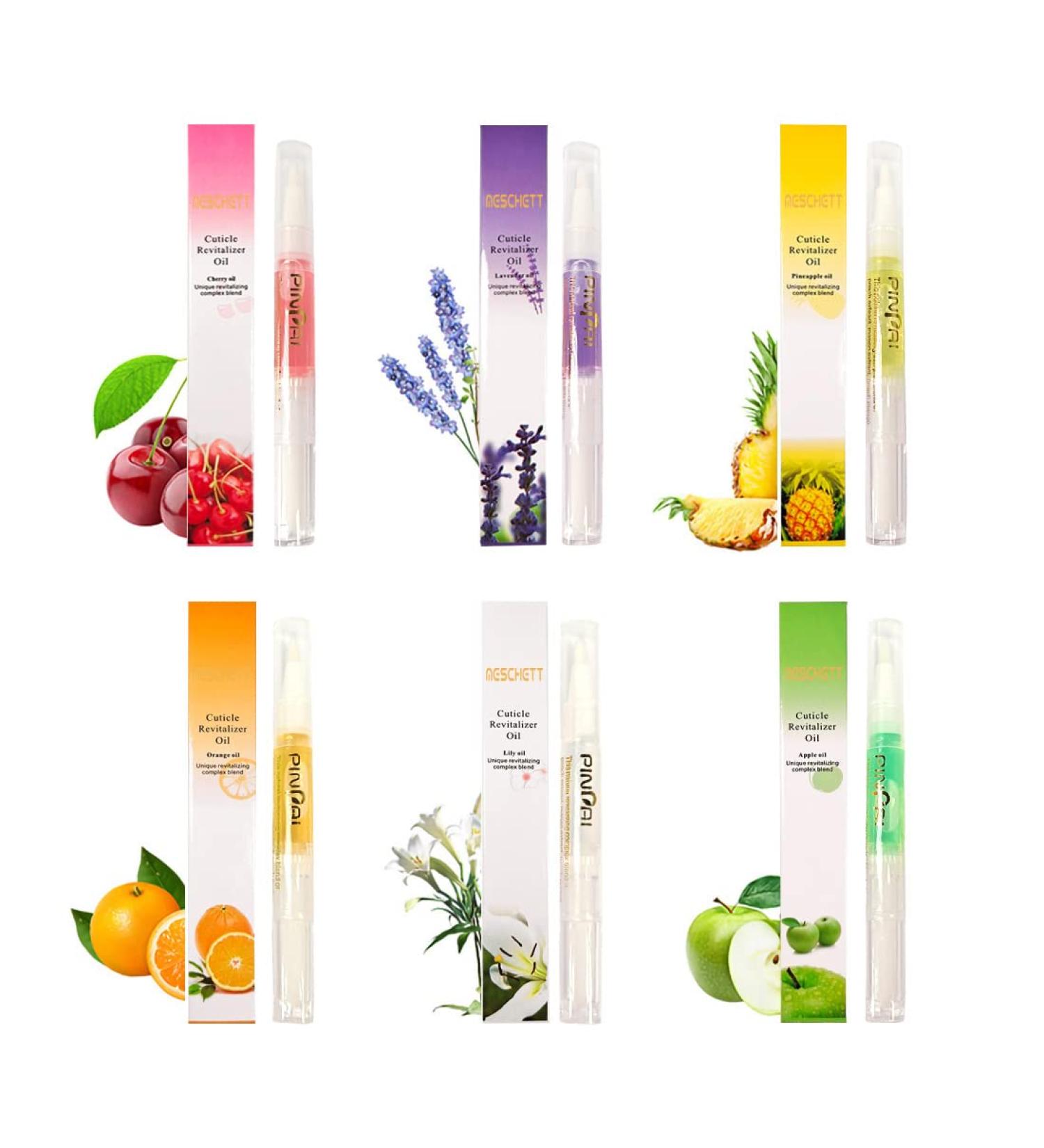 Nail Nutrition Pen Set - 6PCS Cuticle Oil for Repairing Cracked & Dry Cuticles (Mix Flavors) - Buy Online on SooperMarket.com