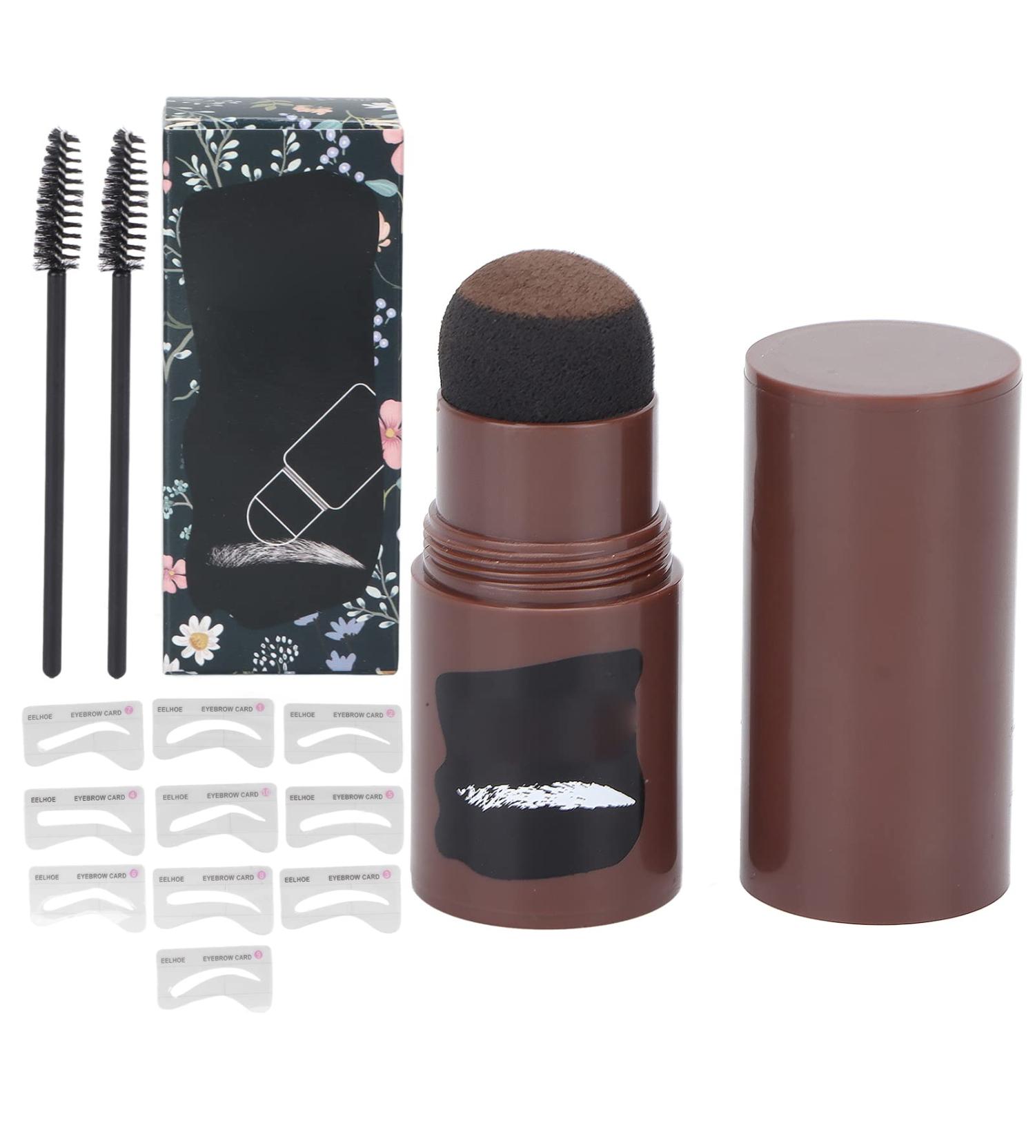 Durable Eyebrow Stamp & Template Kit | Easy to Use with 10 Dark Brown Eyebrow Templates for Perfect Makeup - Buy Online on SooperMarket.com