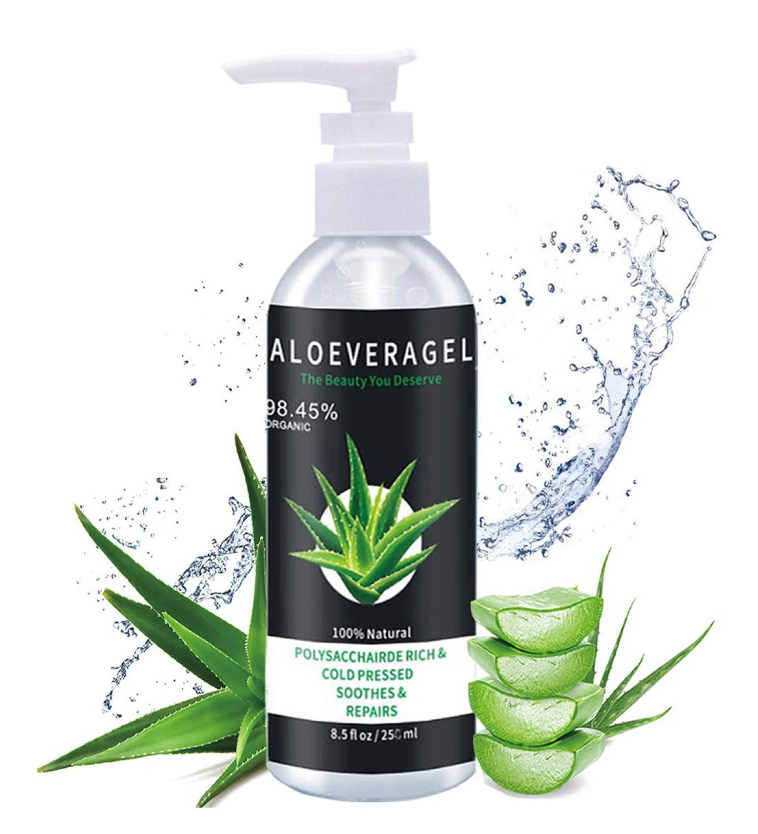 Aloe Vera Gel for Face Scalp & Hair - Soothing After Sun Moisturizer | International Shipping Available - Buy Online on SooperMarket.com