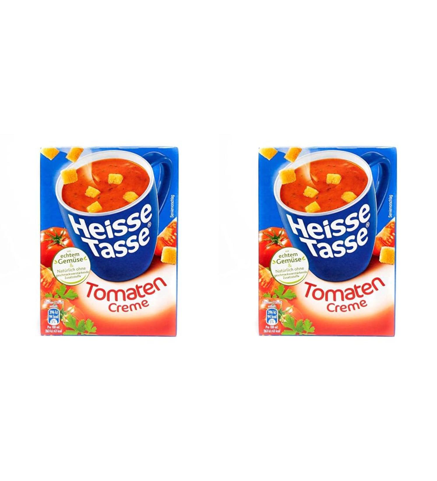 Erasco Tomato Cream Soup - Quick 2-Minute Hot Cup (Pack of 2) | Easy Snack 63g - Buy Online on SooperMarket.com