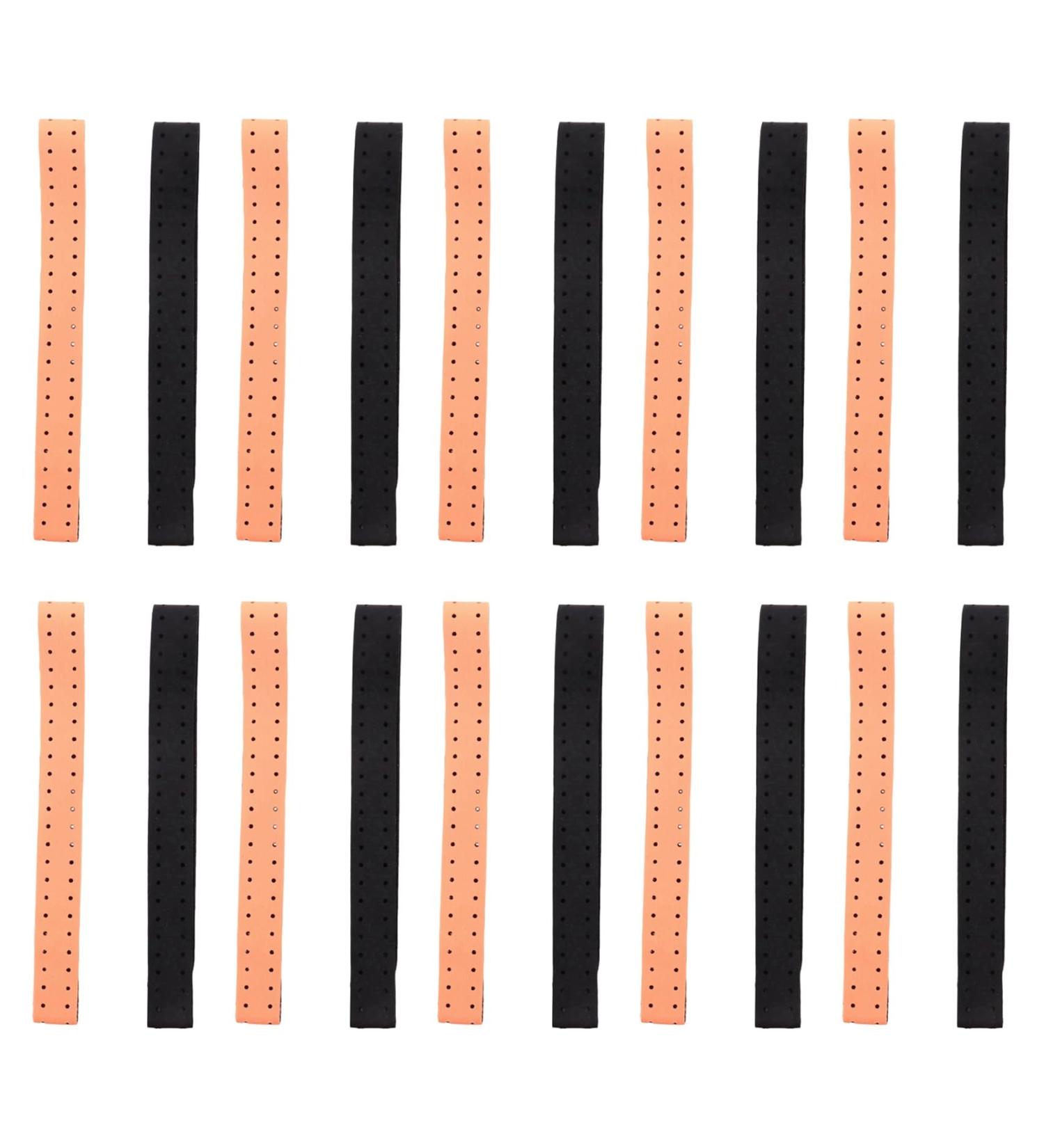 Epodmalx 20 Pack Adjustable Breathable Replacement Wristbands for Heart Rate Monitors - Soft Black & Orange - Buy Online on SooperMarket.com
