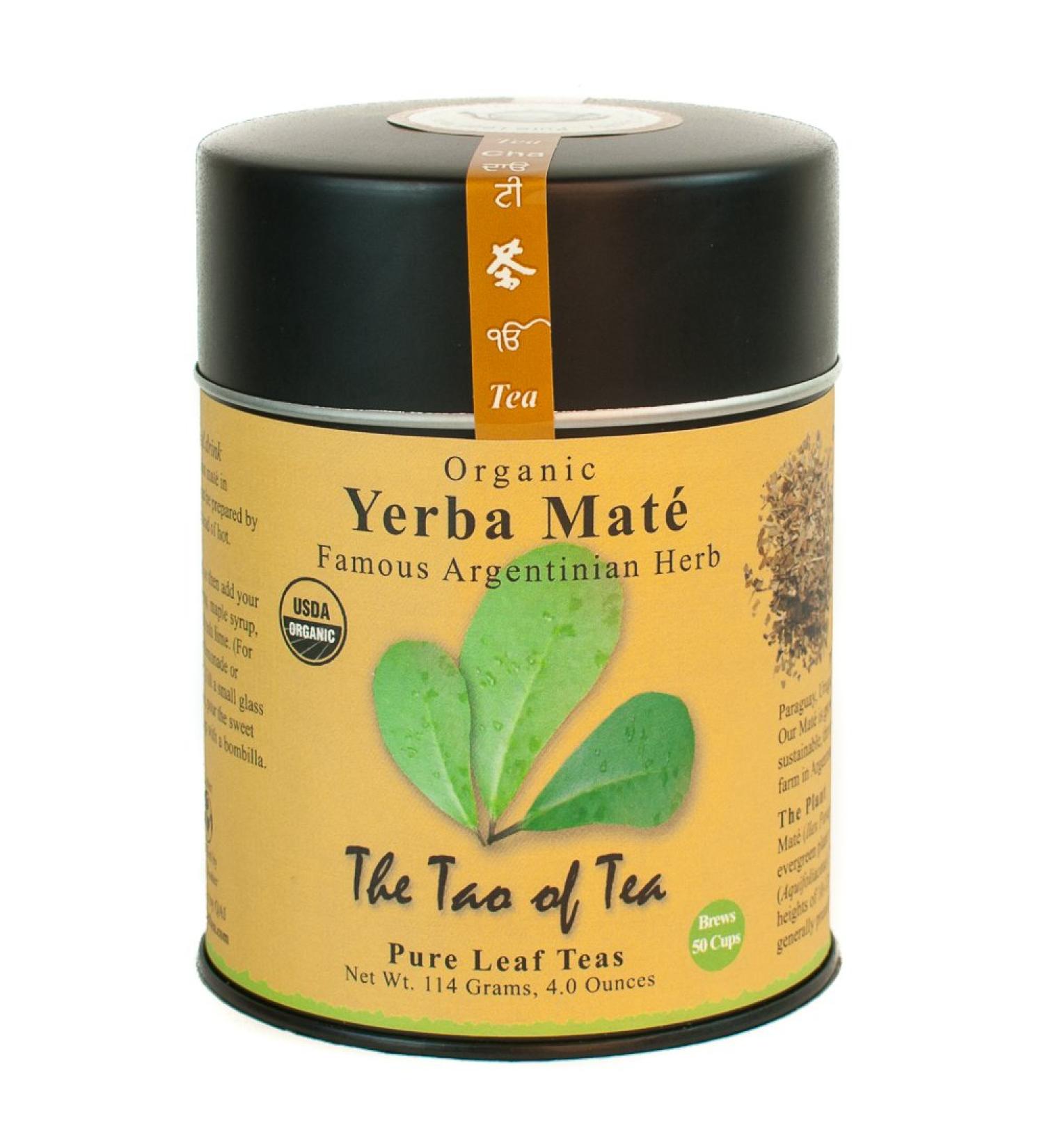 Organic Yerba Mate Tea by Tao of Tea - 4oz (114g) | Premium Boost & Antioxidants - Buy Online on SooperMarket.com