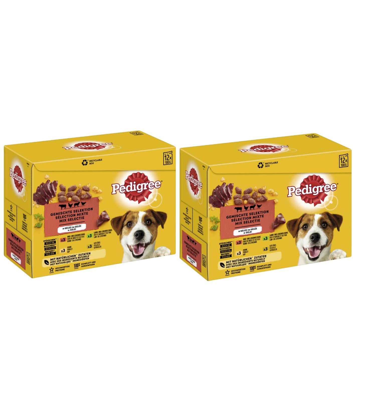 Buy Pedigree Multipack - 4 Flavor Mixed Selection in Jelly (2x12x100g) | Chicken Beef Lamb & Poultry | 2.4KG (1 Pack) - International Shipping Available - Buy Online on SooperMarket.com
