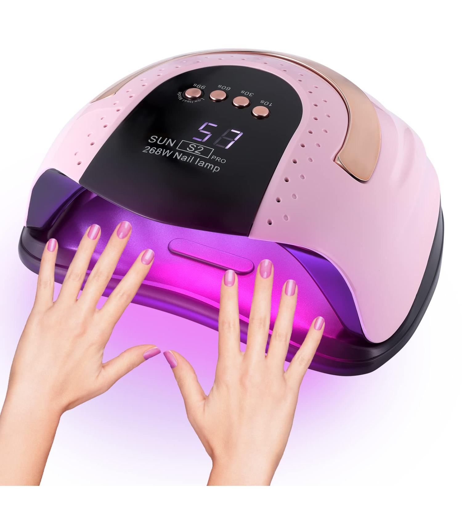 268W UV LED Nail Dryer for Gel Polish | 57 Dual Light Beads, 4 Timer Settings, Auto Sensor - Buy Online on SooperMarket.com