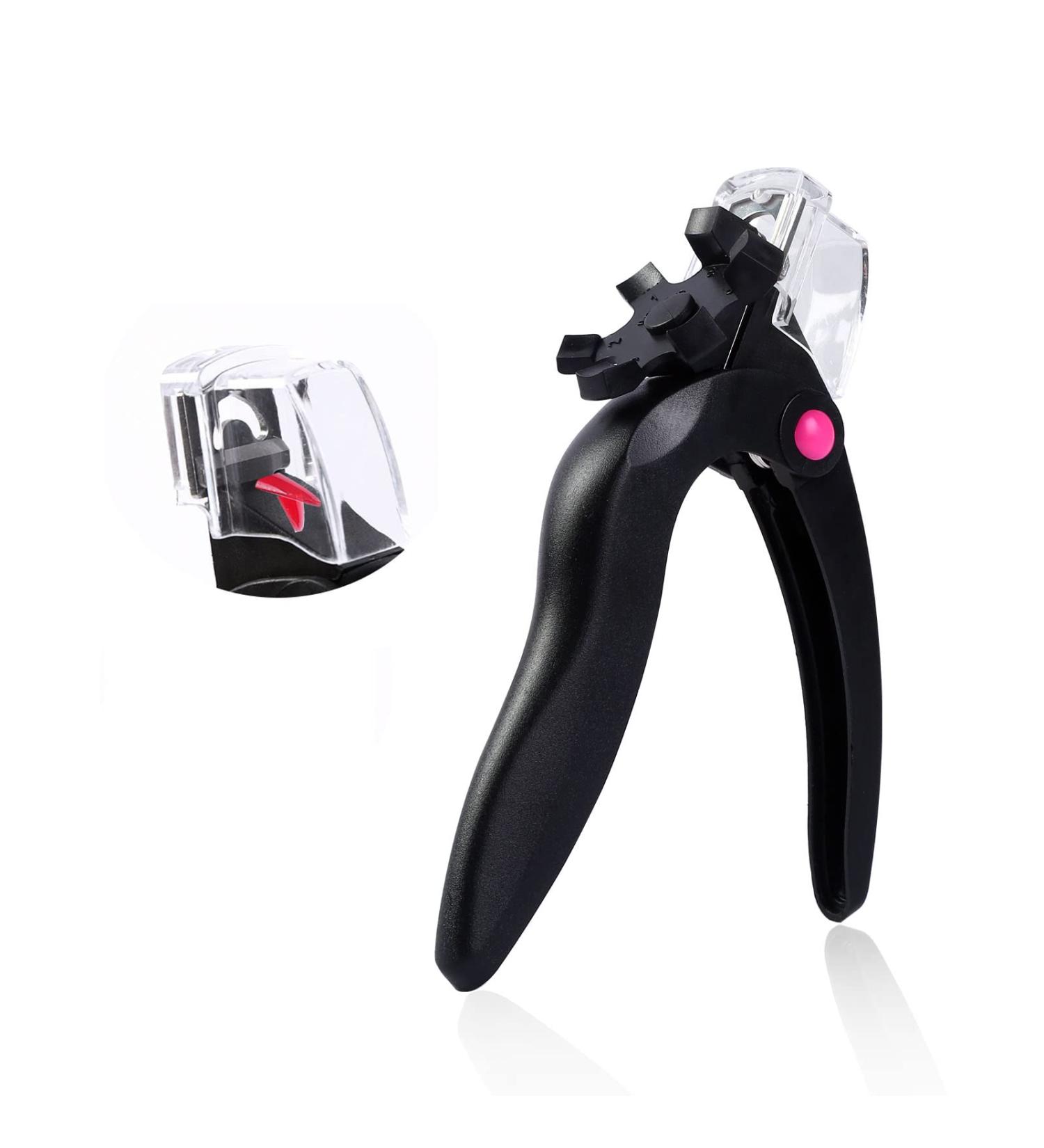 Adjustable Acrylic Nail Clippers with Sizer for Manicures - Nail Trimmer and Cutter for DIY Nail Art in Black - Buy Online on SooperMarket.com