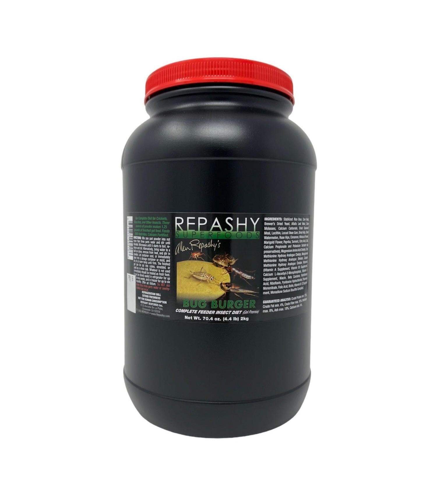 Repashy Bug Burger 70.4 oz (4.4 lb) 2kg - Complete Insect Diet - Keep Feeder Insects Alive Longer