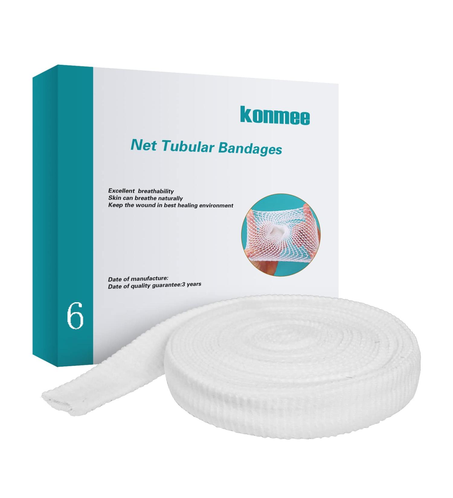 Konmee 6 Fix Net Tubular Bandage - Elastic Net Wound Dressing for Knee/Calf/Ankle - 32.8FT Long - Buy Online on SooperMarket.com