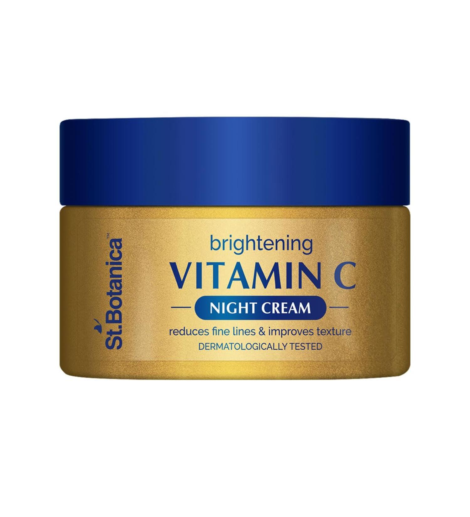 StBotanica Vitamin C E & Hyaluronic Acid Night Cream - Brightening & Hydrating with Argan Oil | 50g - Shop Internationally - Buy Online on SooperMarket.com