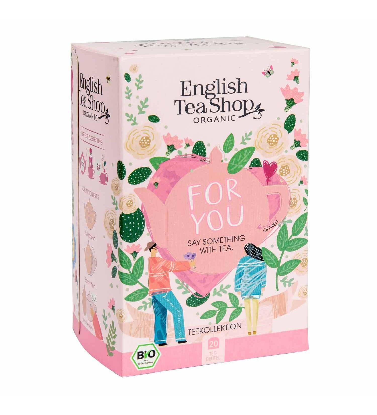 ETS For You Tea Gift Collection - Personalizable 5 Variety Tea Set | Perfect Thank You Birthday Mother's Day & Easter Gifts | Organic 20 Tea Bags - Buy Online on SooperMarket.com