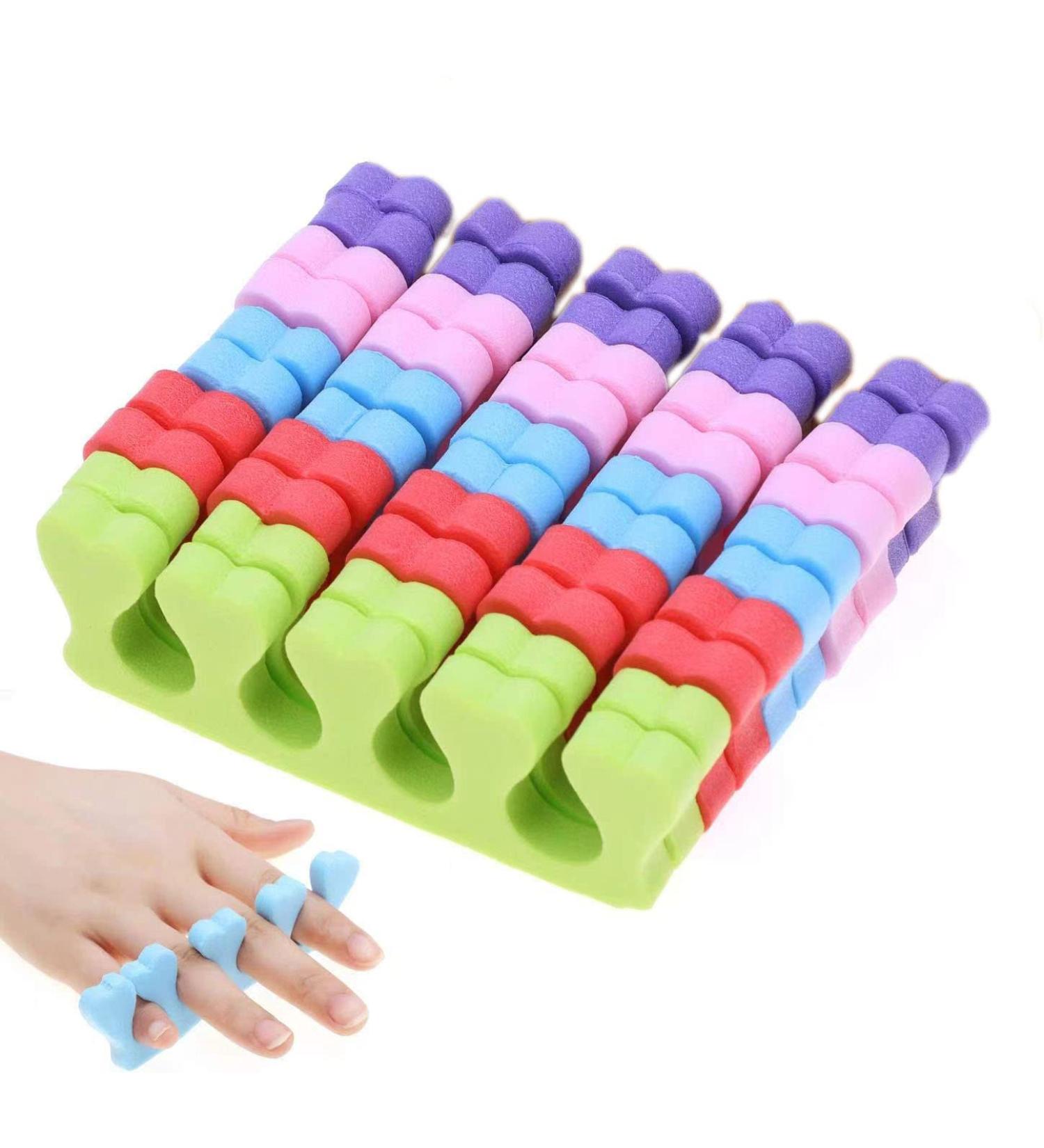 20pcs Disposable Toe Separators - Professional Foam Finger Dividers for Nail Salon & Pedicure | Perfect Nail Polish Cushions - Buy Online on SooperMarket.com