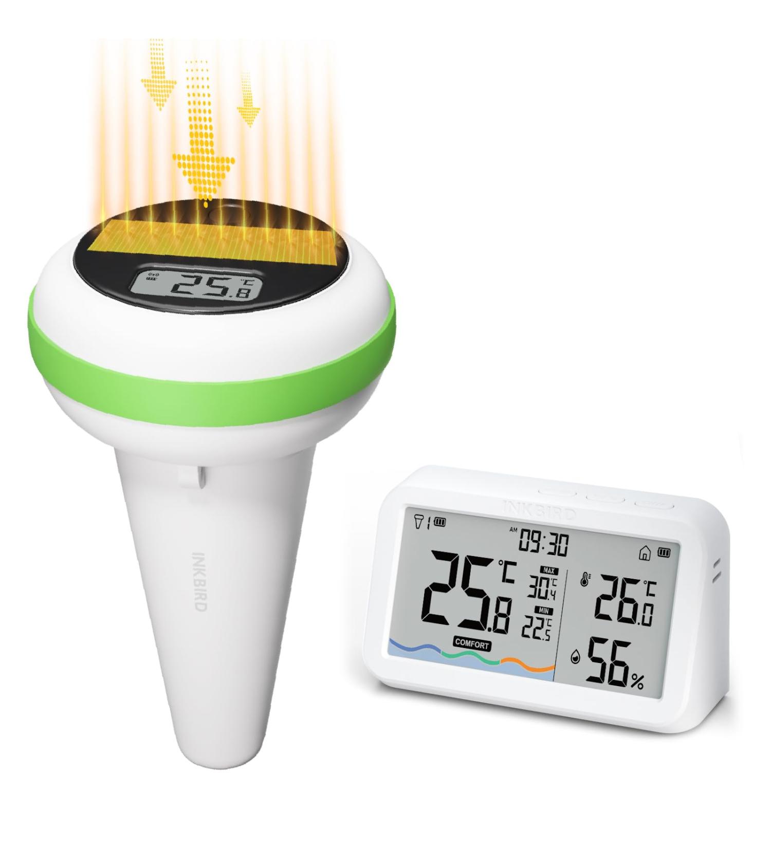 Buy Inkbird IBS-P03R Solar Radio Pool Thermometer - IP68 Waterproof High Precision Floating Water Thermometer for Pools Ponds & Whirlpools - Buy Online on SooperMarket.com